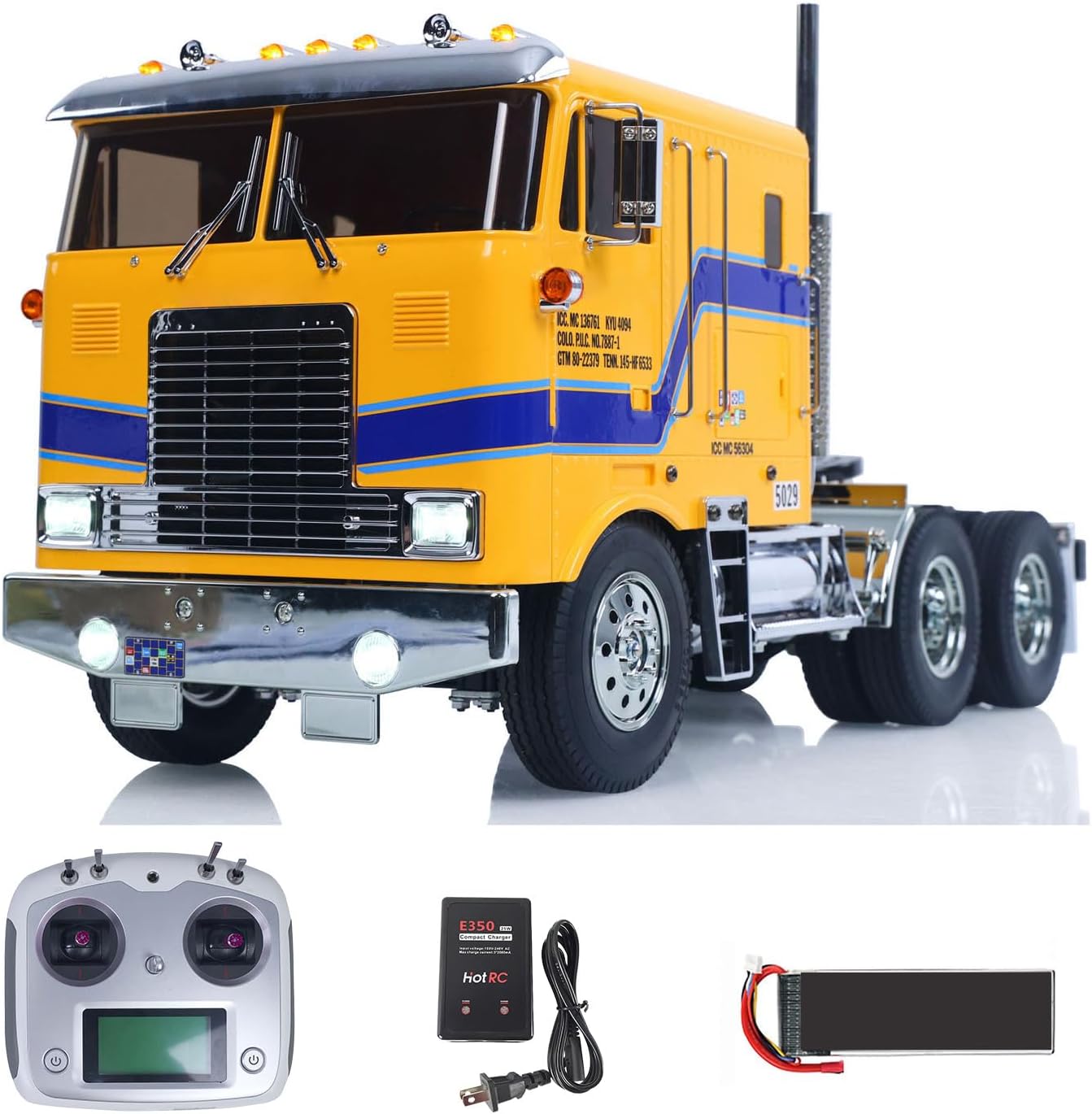 1/14 Remote Control DIY Tractor Truck 6 * 4 for DIY Tamiya Chassis 56304 3Speed Transmission Light Sound System RTR Radio Hobby Grade Model for Ages 14+