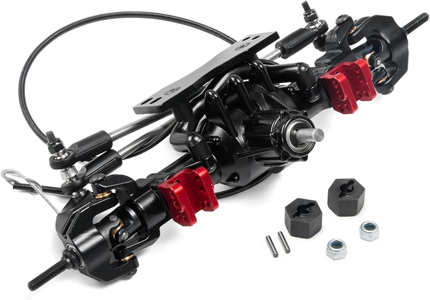 RC Repairs Models For D90 TF2 1/10 Axle Aluminum Alloy Front Rear Axle With Differential Lock RC Crawler Upgrade Parts(1set)