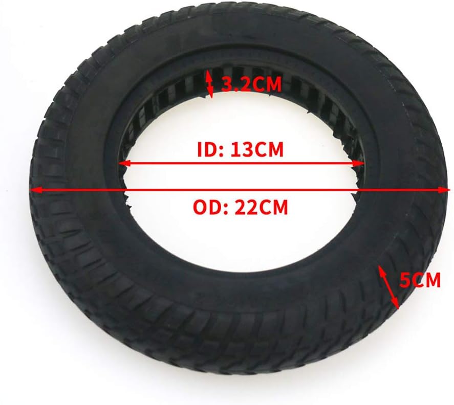 10-inch Hollow Solid Tires for Electric Scooter, 2.125 Non-Slip Shock-Absorbing, Without Inner Tube, Free of Inflation, Thick Wear-Resistant, 2pcs