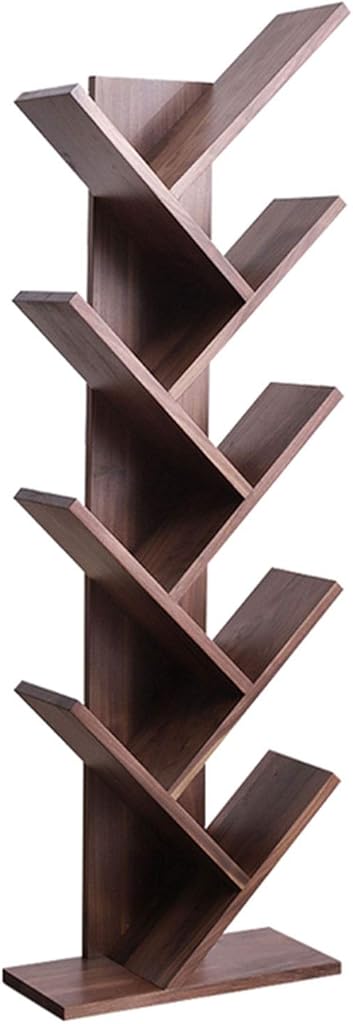 8-Story Floor-to-Sof Loviglie Bookshelf Shapshelf Office Bookshelf Free Bookshelf Storage Rack Home Display Shelf Rustic Brown Bookshelf Bookcase