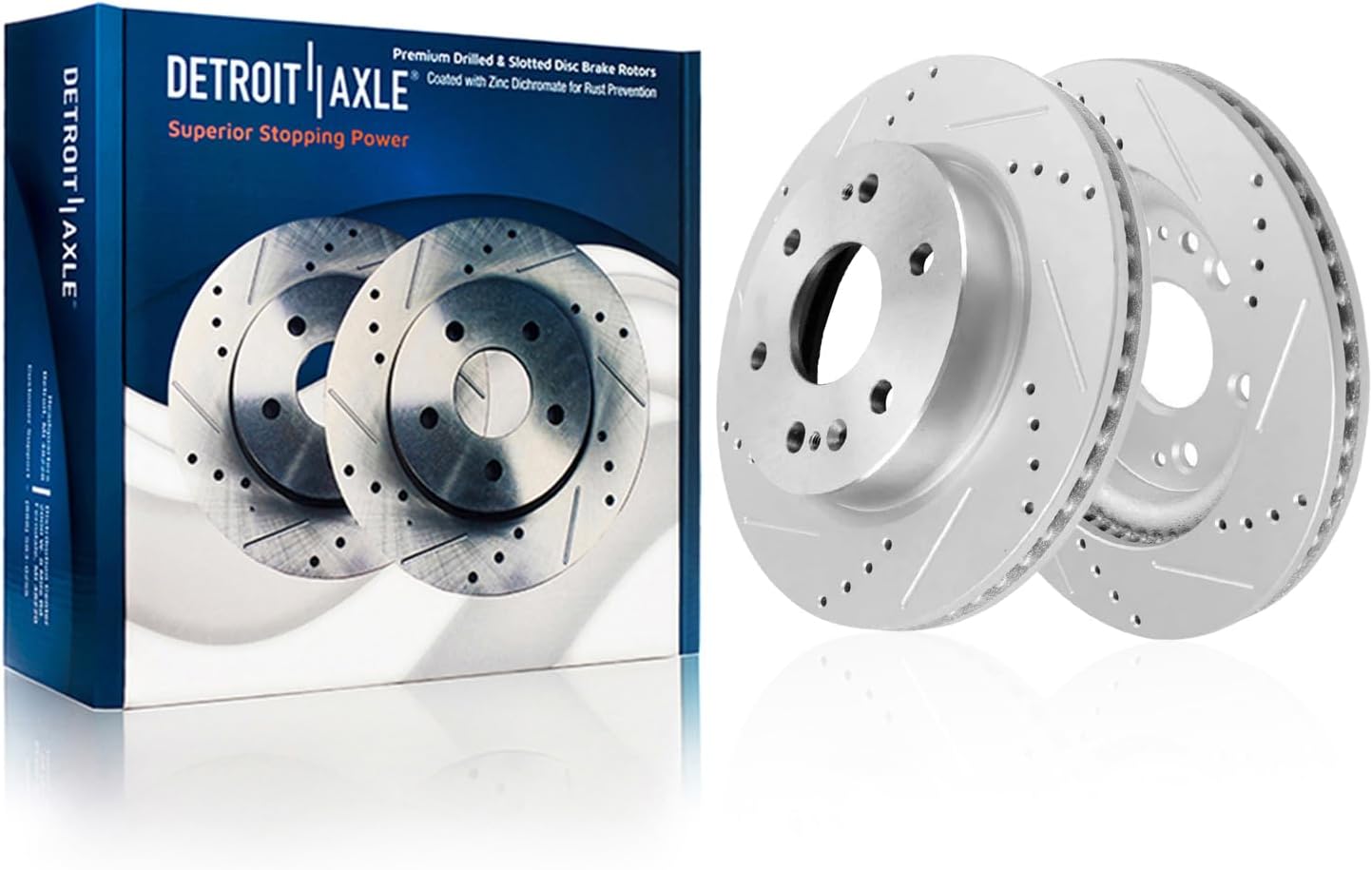 Detroit Axle - Brake Rotors for Chevy GMC Silverado Sierra 1500, Tahoe Yukon XL Suburban Cadillac Escalade ESV Drilled Slotted Brake Rotors Replacement : 13.50