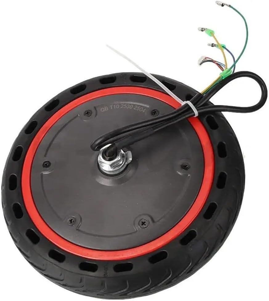 36V 350W Solid Tire with Electric Wheel Red Edge Fit for Electric Scooter 36V350W Motor Wheel