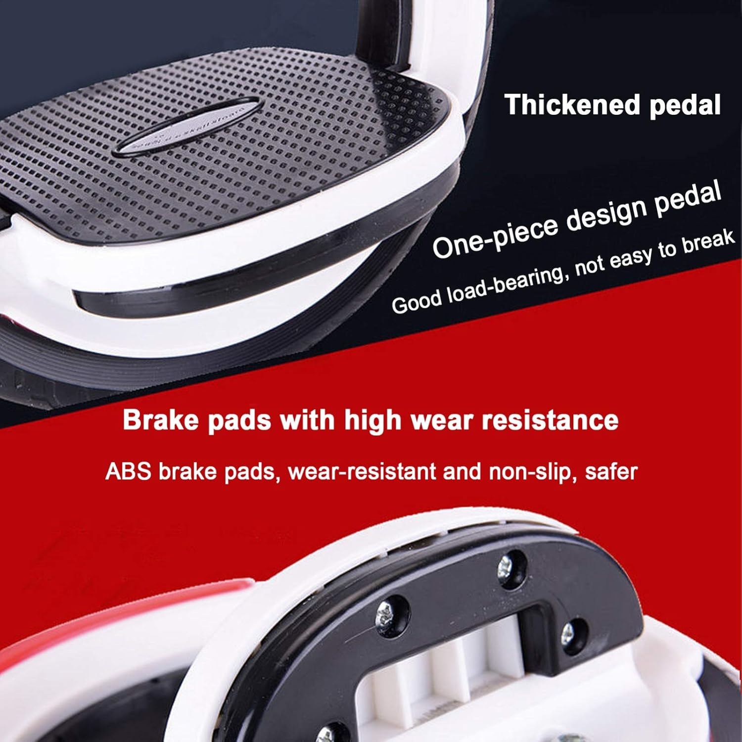 Roller Road Drift Skates Full Set - Boardless Skateboard Roller Skate Plates with High Rebound Pu Wheels, Free Skate Drift Board, Inline Skates Heel Wheels, Protective Gear - Red