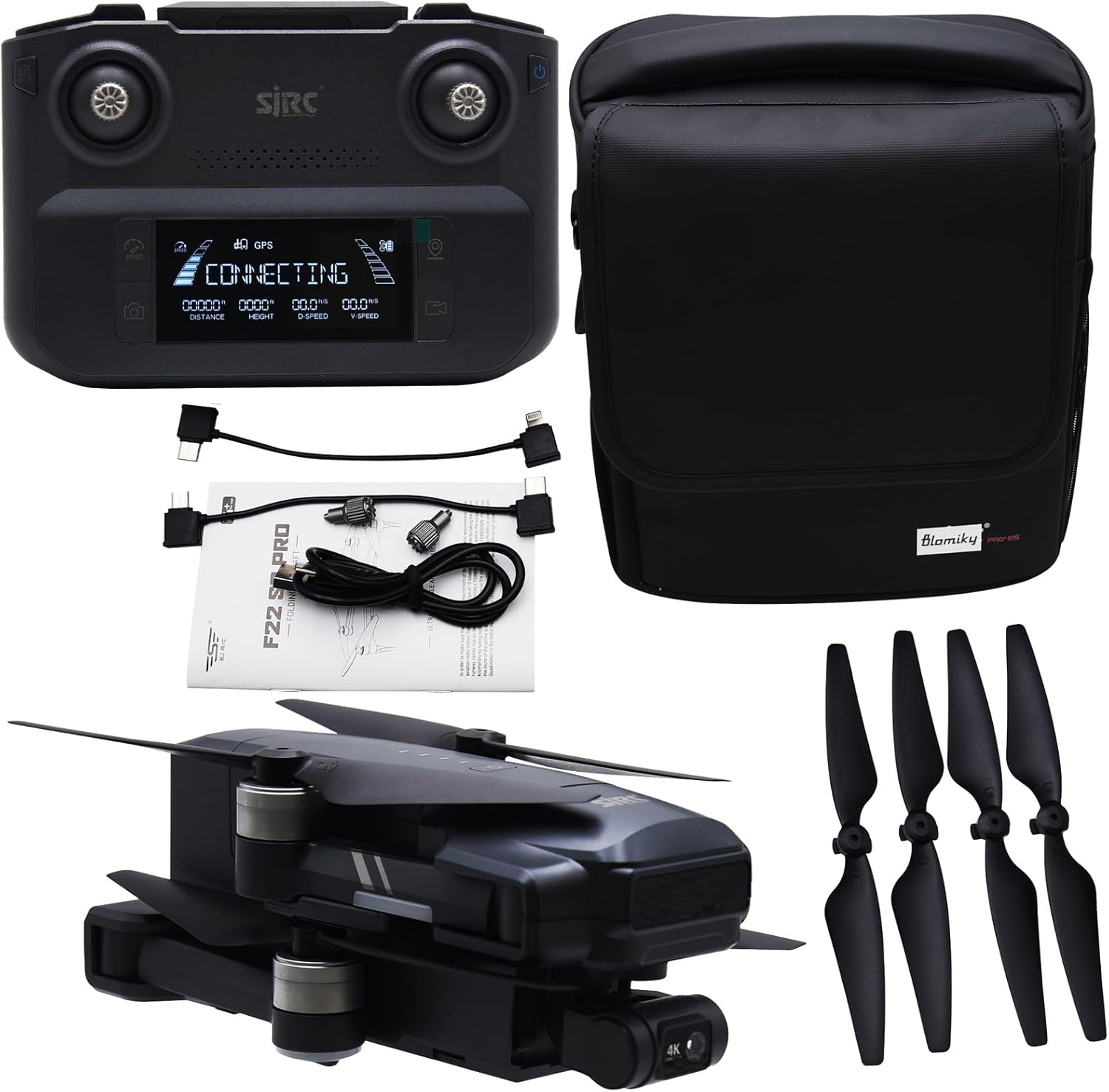 Blomiky F22 S3 Pro 3 Axis Gimbal 8K Camera 4K 30fps Video 6KM FPV 40 Minutes Flight Time Professional RC Quadcopter Drone with Beginner Mode