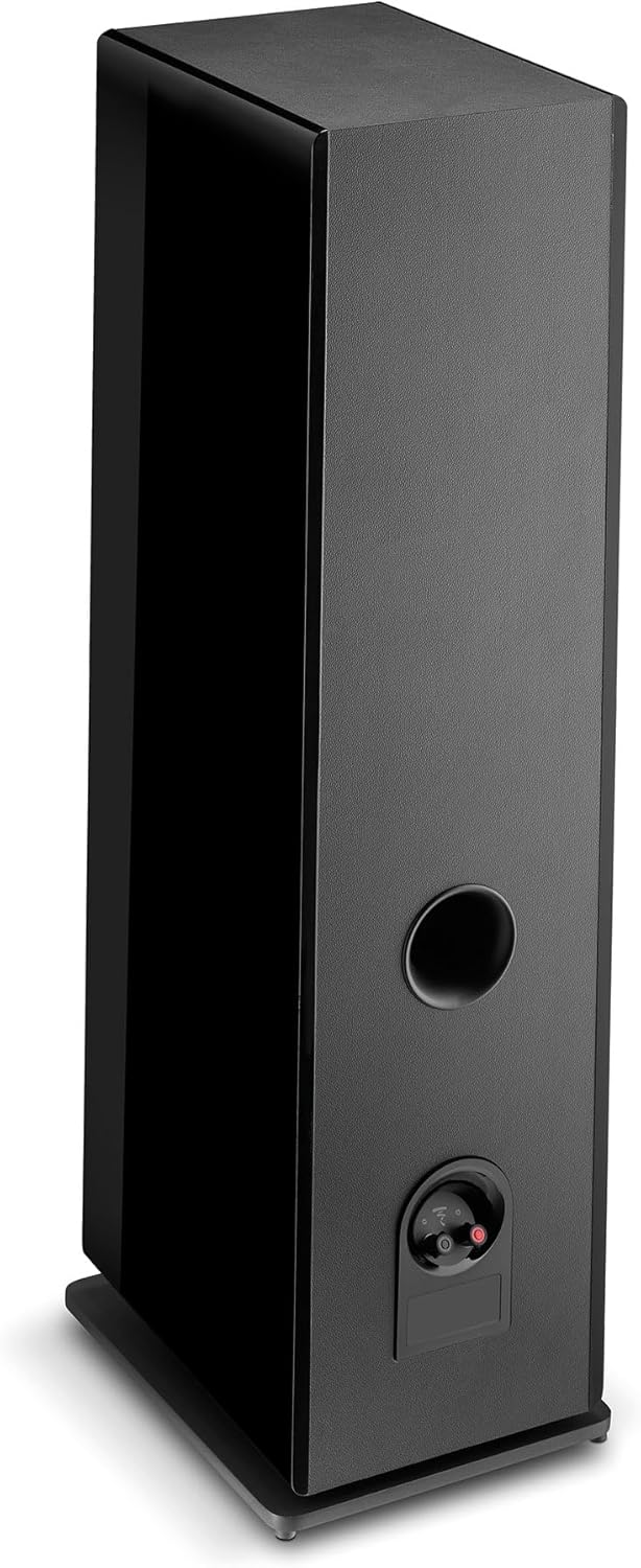 Focal Omada N°4 3-Way Floorstanding Speaker with Deep Bass and Refined Treble (Black High Gloss)