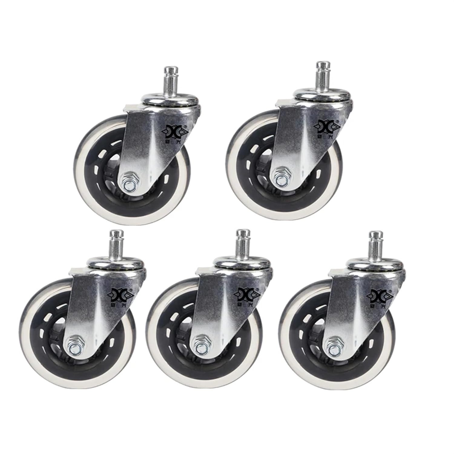 5 Pcs/Lot 4-inch Pu Iron Line Circlip M11 Galvanized Roller Skating Wheel Entertainment Equipment Scooter Twist