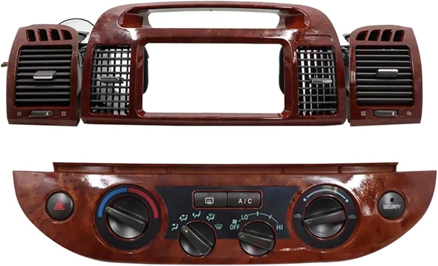 KONGDSDM Car Radio Panel Air Vent Outlet Radio Dashboard Fit for Toyota Camry 5 2002 2003 2004 2005 2006 Car Stereo Panel CD DVD Interior Accessories Durable(Mahogany Color)