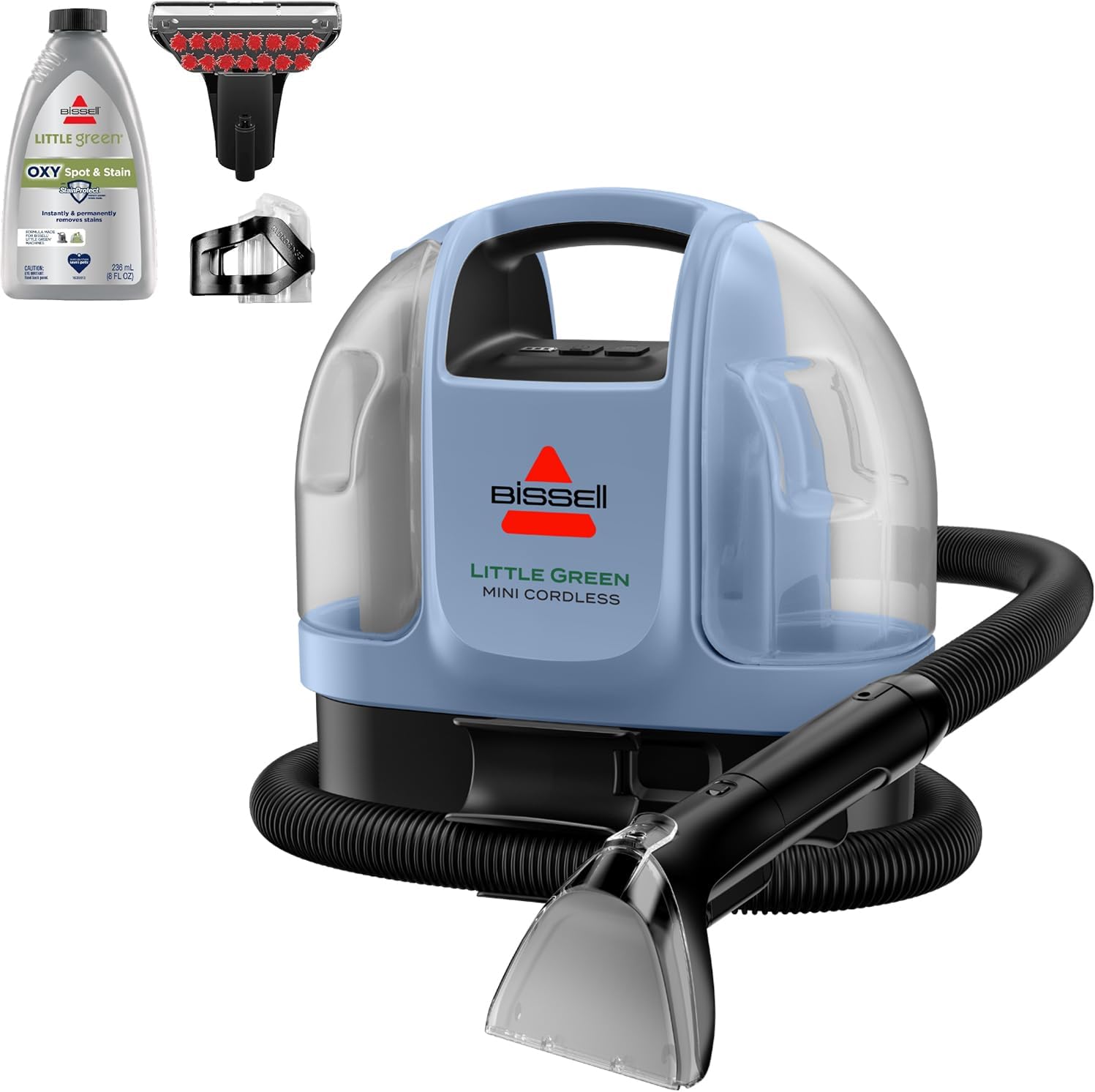 BISSELL Little Green Mini Cordless Portable Carpet and Upholstery Deep Cleaner, Car/Auto Detailer, with HydroRinse Self-Cleaning Tool and 4