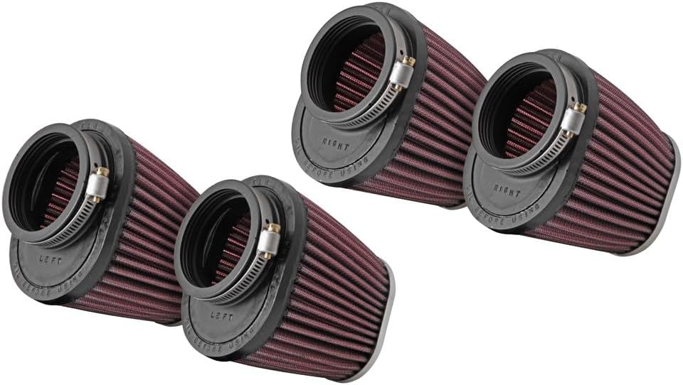 K&N Universal Clamp-On Air Filter: High Performance, Premium, Washable, Replacement Filter: Flange Diameter: 2.125 In, Filter Height: 4 In, Flange Length: 0.625 In, Shape: Oval Straight, RC-2914