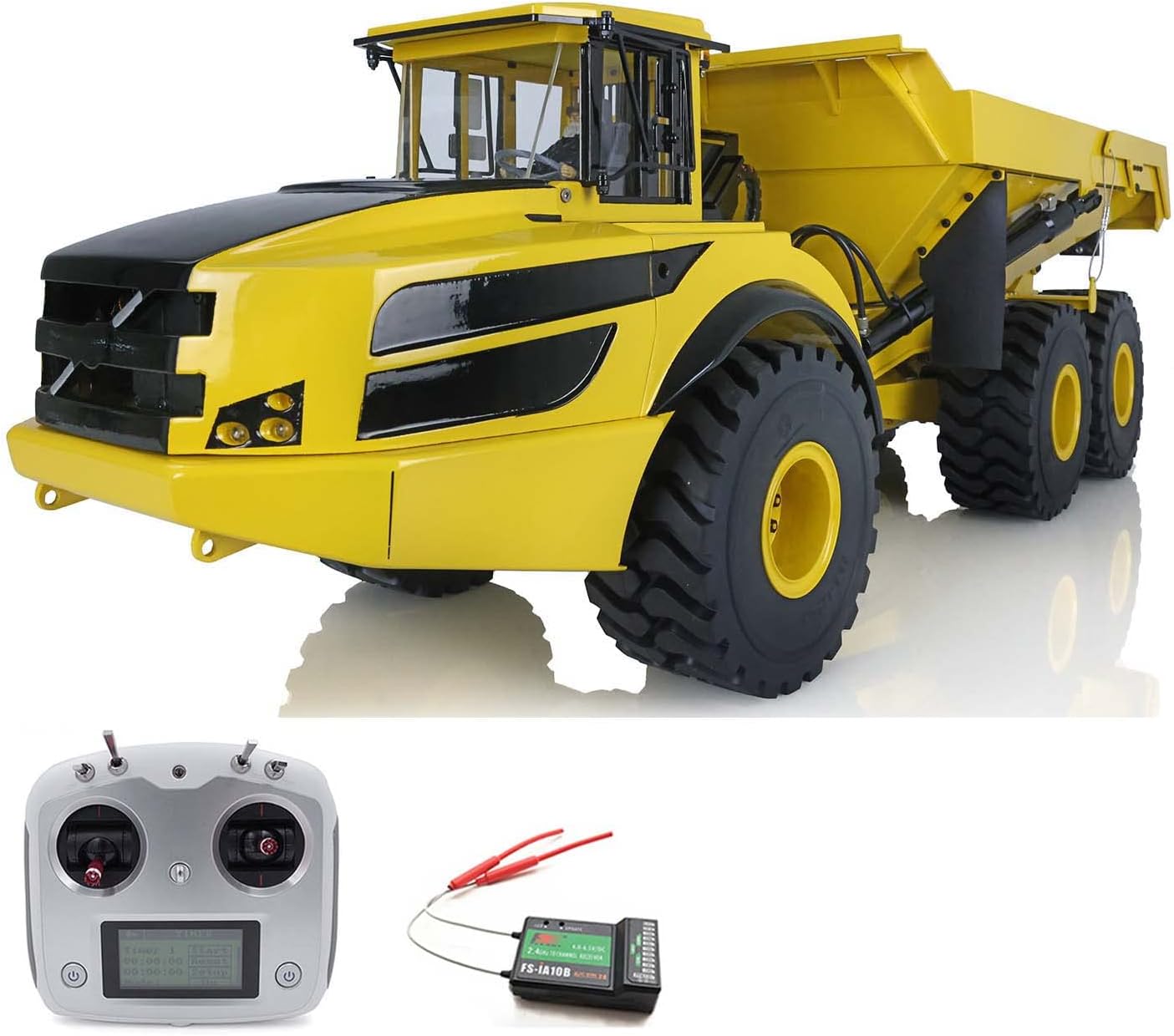 TOUCAN RC HOBBY RC 1/14 6 * 6 Metal Hydraulic Lifting Articulated Truck Dumper Model Motor Servo PNP 14+ for Adult Christmas New Year