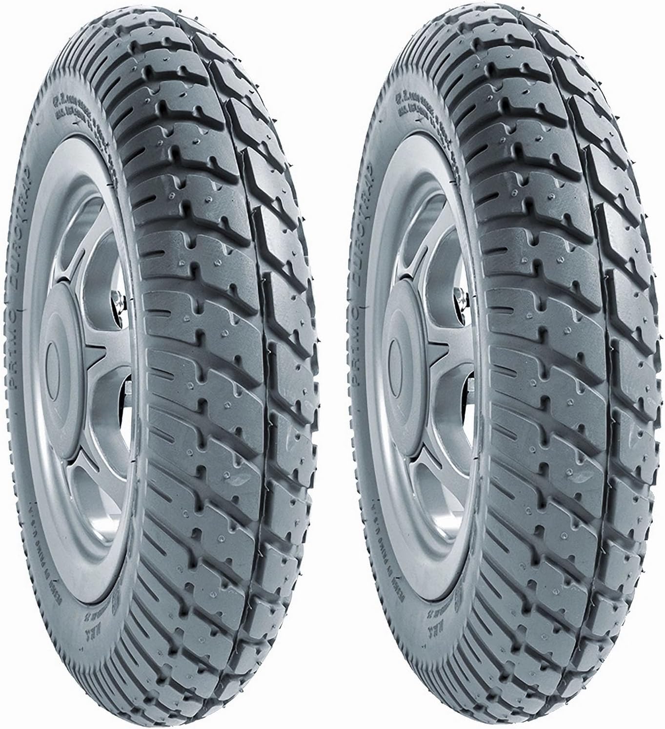 A Pair of 14 Inch Electric Wheelchair Replacement Rear Wheels, Solid Rubber PU Tire, Replaceable Rear Wheel Assembly, Non-Inflatable Replacement Wheel