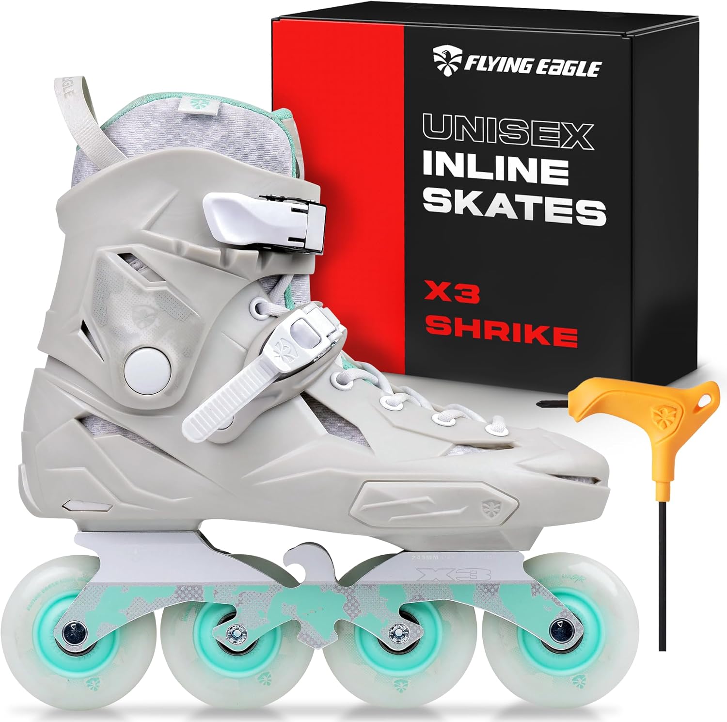 Flying Eagle X3 Shrike Freeskates - Aggressive Inline Skates for Men & Women, Adult Roller Skates Inline, Roller Skate, Skating Shoes for Outdoor, Rollerskates Adult