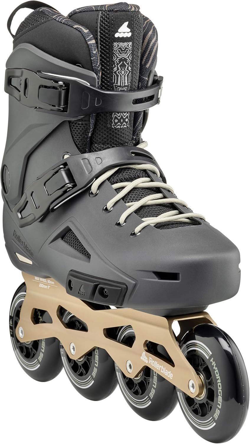 Rollerblade Lightning 90 Men's Urban Inline Skate, Anthracite and Taupe