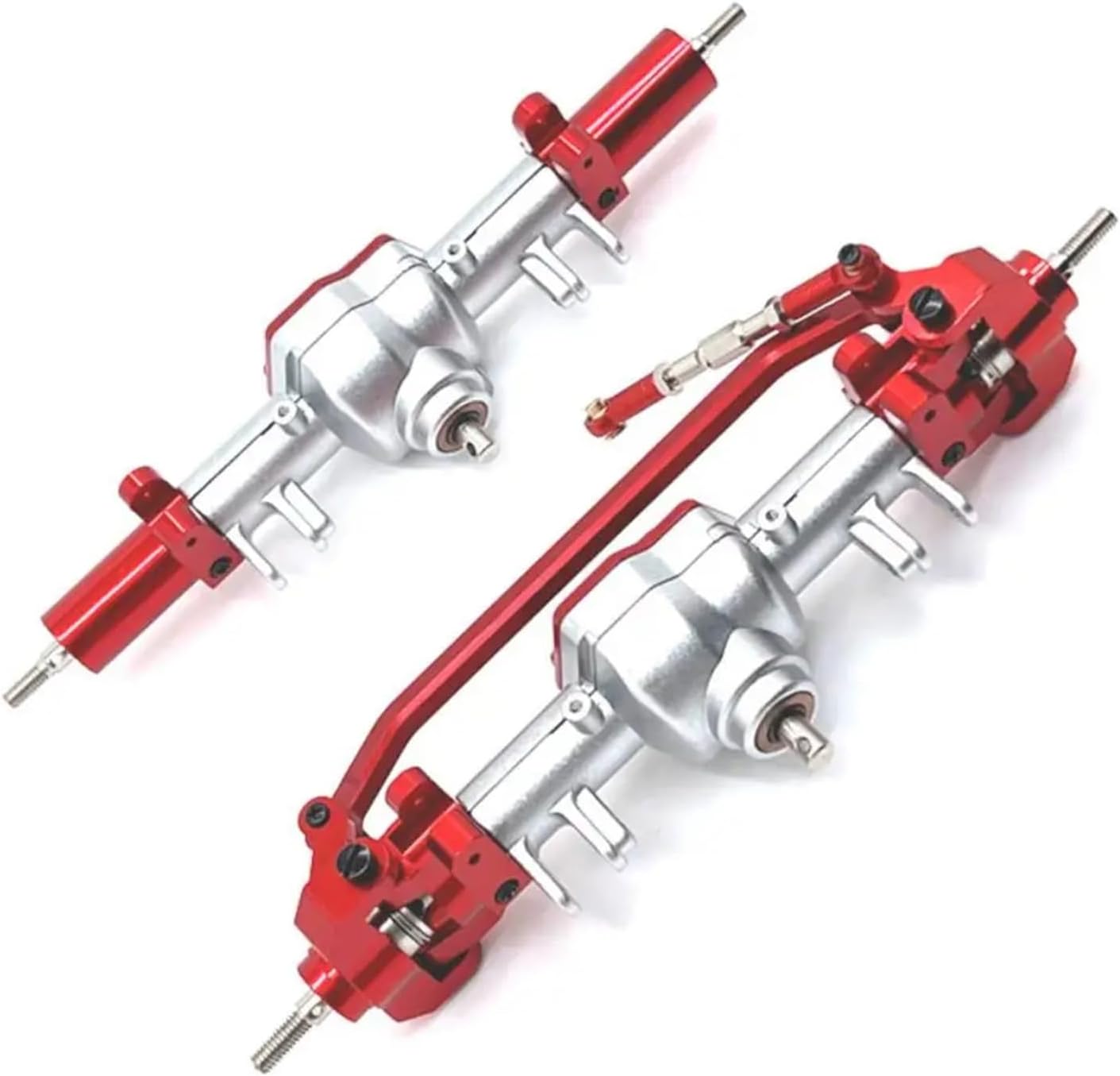 RC Vehicle Axles Compatible with MN for MN128 MN86 G500 1/12 RC Car Upgrade Parts Metal Upgraded Front and Rear Axle Differential Assembly(Color2,1 Set)