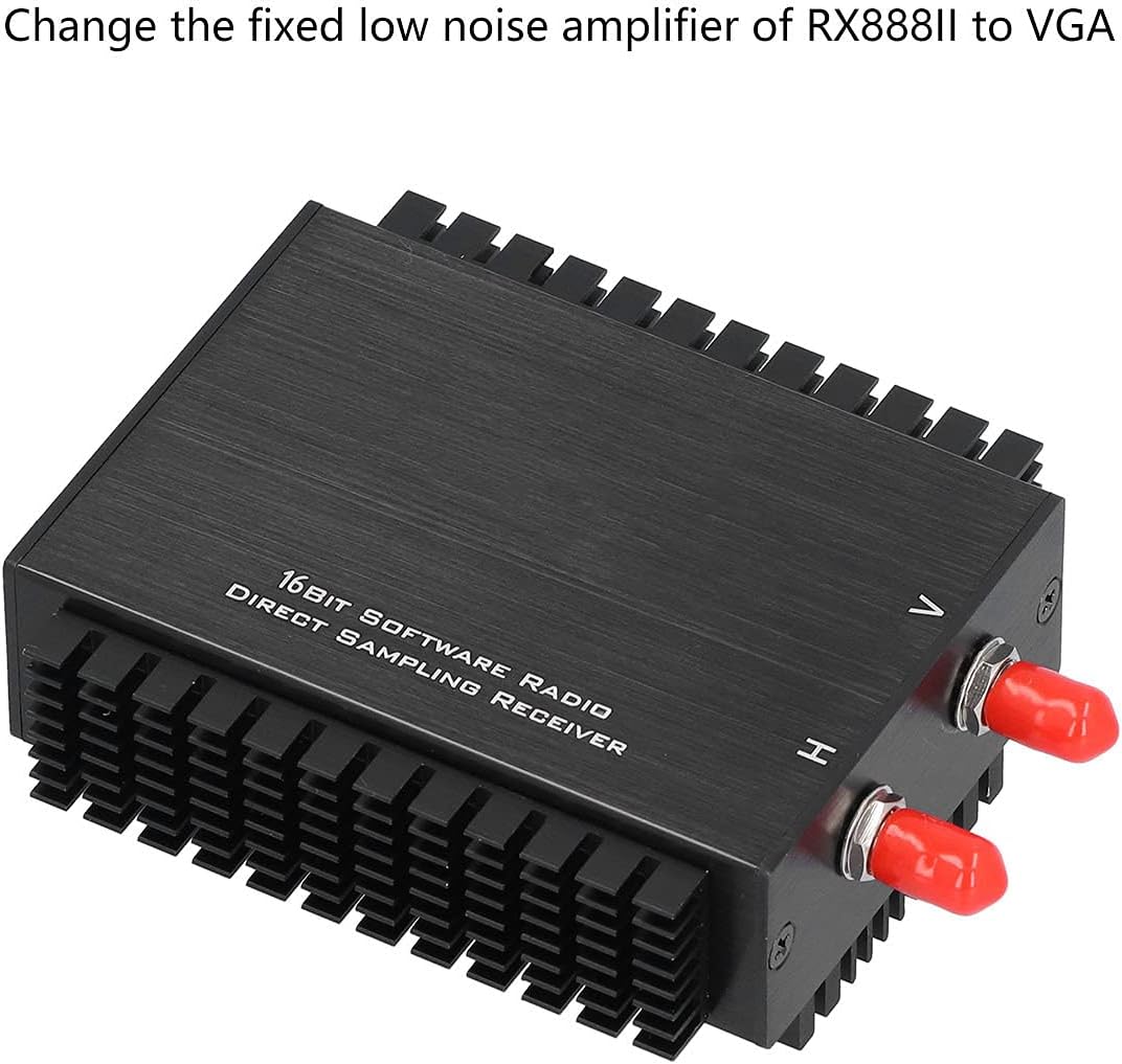 Software Radio Receiver SDR Module Transceivers Receiver RX888 MKII Aluminum Enclosure 1kHz-64MHz ATT VGA Adjustment -10dB to +33dB