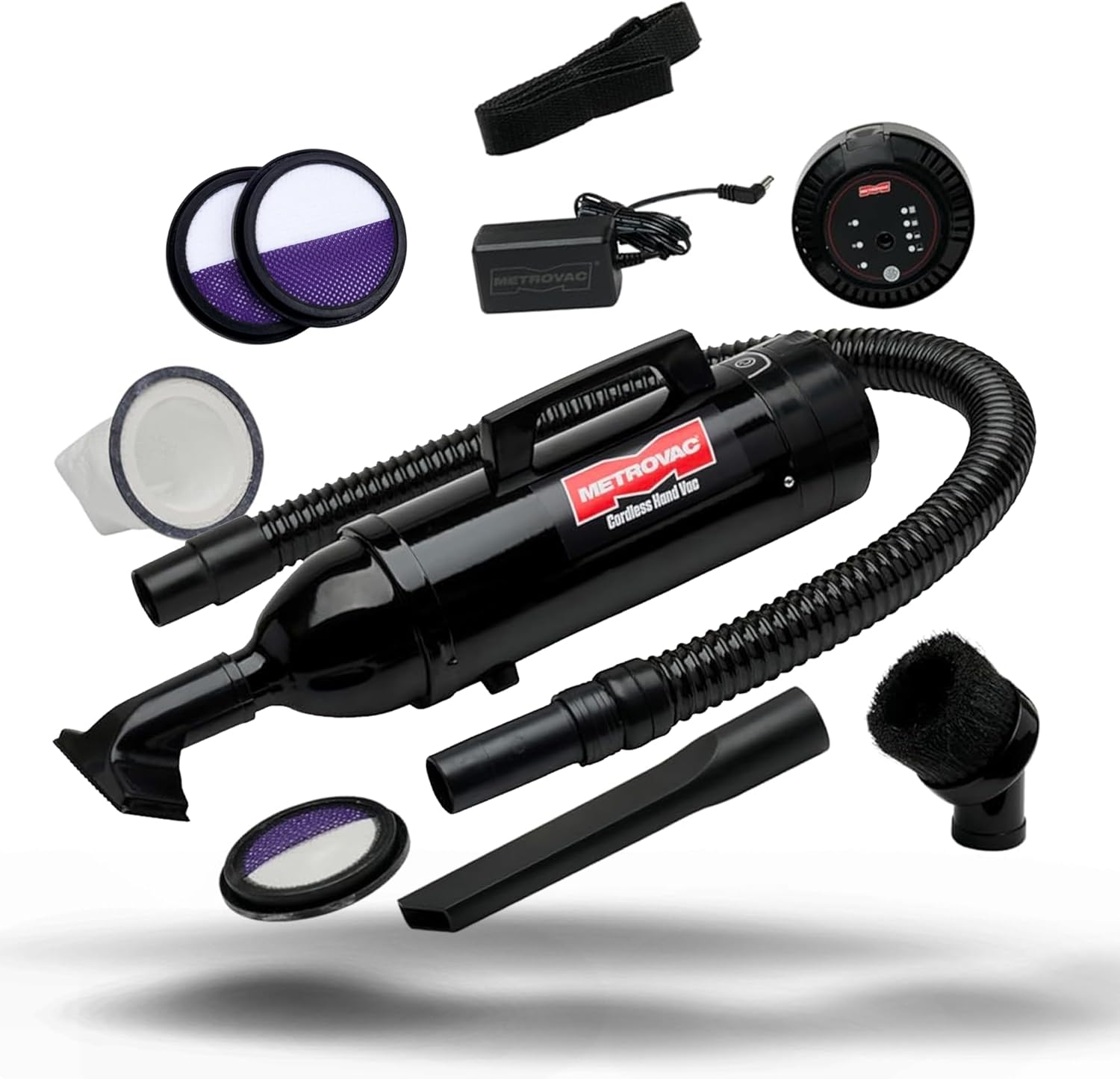 METROVAC HEPA Filters 2 Pack Bundle with Deluxe Cordless Hand Vac Vacuum