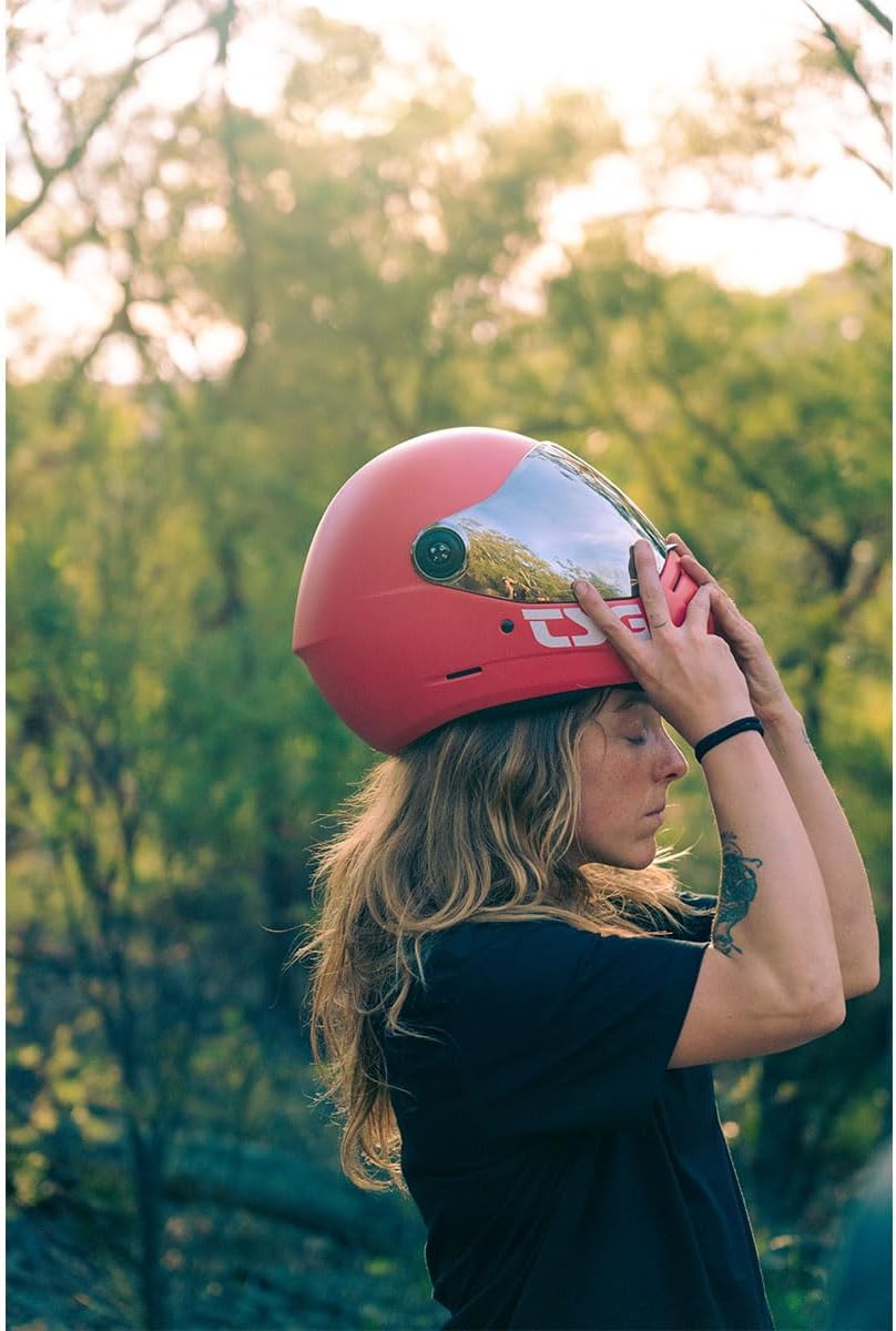 TSG - Pass 2.0 Full-face Premium Helmet w/Two Visors | Downhill Skateboarding, E-Skating, E-Onewheeling, Longboarding | Nose Ports, Air Flow Channels, Ear Slots, Adjustable Cheek Pads | ABS Hardshell