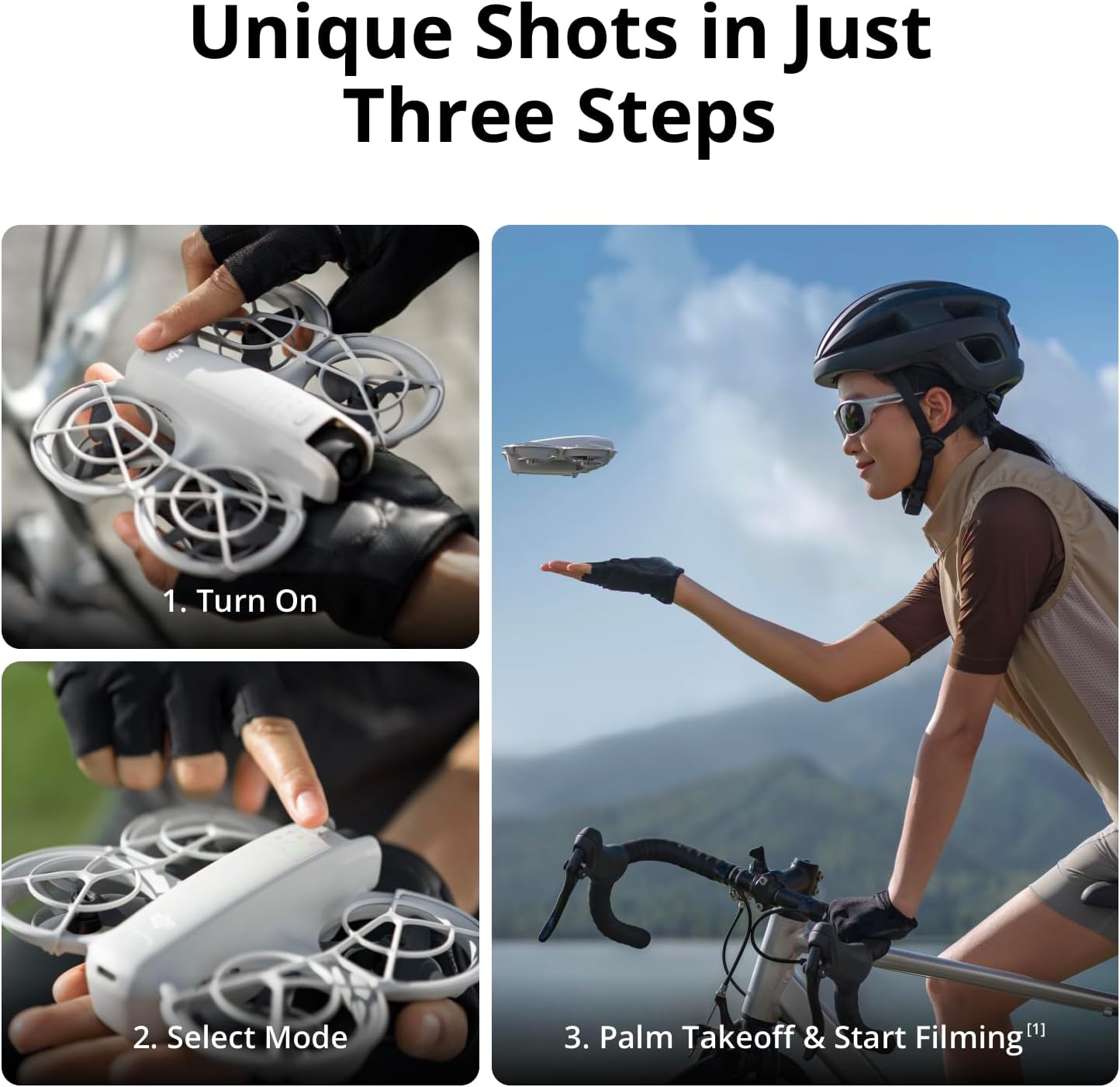 DJI Neo Motion Fly More Combo, Mini Drone with 4K UHD Camera for Adults, 135g Self Flying Drone that Follows You, Palm Takeoff, Subject Tracking, QuickShots, with RC Motion 3 and 3 Batteries