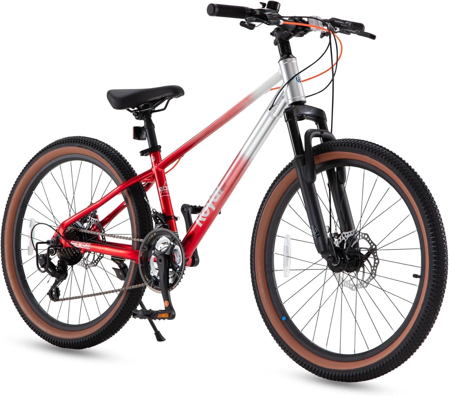 RoyalBaby Kids Mountain Bike for Boys and Girls, Ultra-Light Aluminum 20-26 Inch Wheel Bicycle for 6-14 Years Old Children, 7/21-Speeds Drivetrain