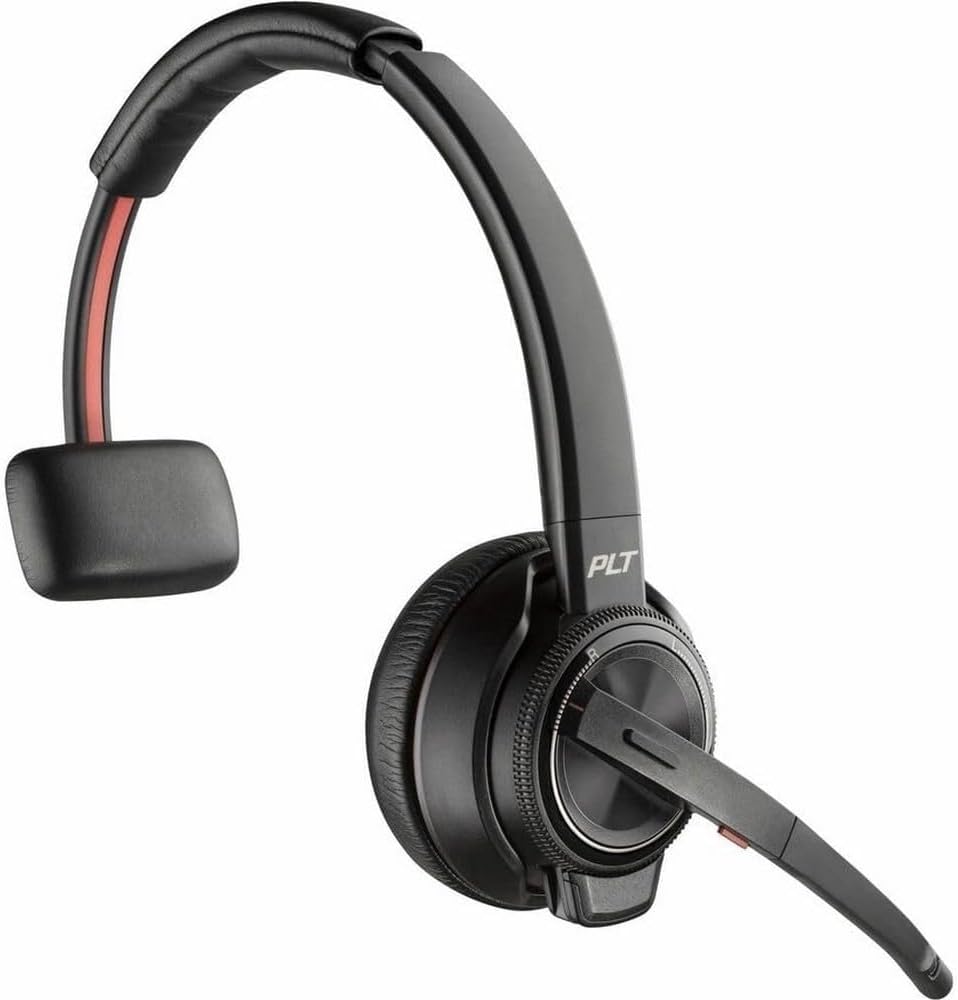 Poly Savi 8210 UC DECT 1920-1930 MHz USB-A Headset - Mono - Wireless - Bluetooth/DECT - 590.6 ft - 20 Hz - 20 kHz - On-ear, Over-the-head - Monaural - Ear-cup - Noise Cancelling, Omni-directional Micr