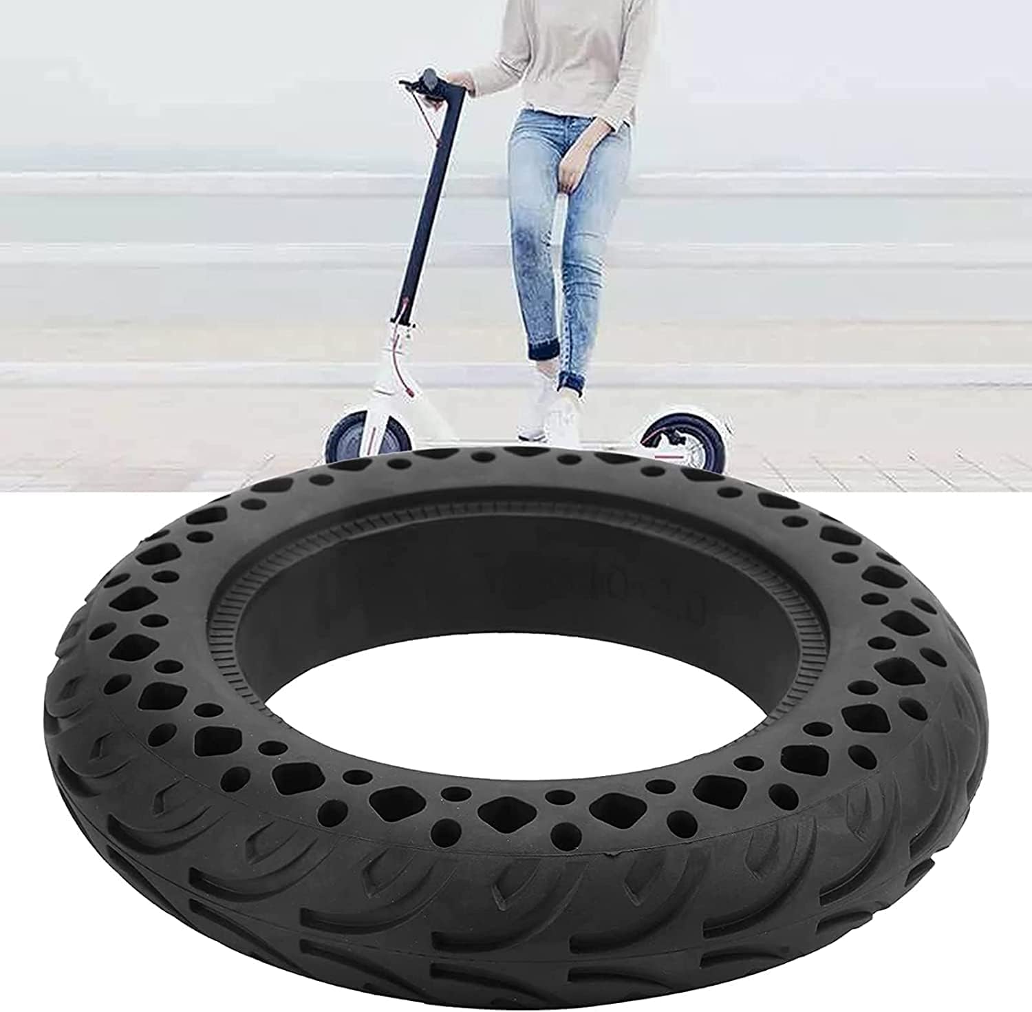 Wheels Scooter Replacement Tires, 8.5 Inch Solid Honeycomb Tyres for M365/Pro, 8 1/2×2 Electric Scooter Front/Rear Wheel (Color : F, Size : 2 PCS)