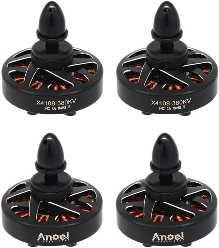 4pcs 4108 X4108 380KV 600KV RC Brushless Motors Compatible with MultiRotor Helicopters Low Noise Torque Compatible with Drone Parts(4pcs X4108 380KV)