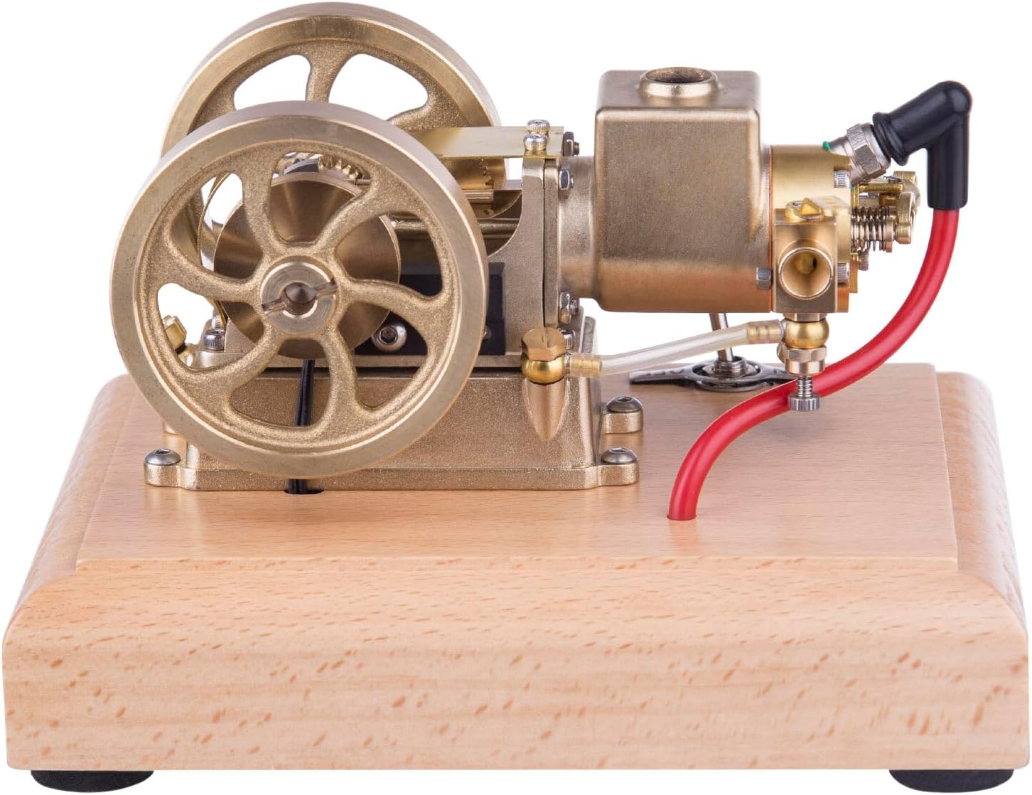 1.6CC Hit and Miss Engine Model Kit That Runs – Metal Water-Cooled Adjustable Speed Horizontal Micro Engine Collectible Internal Combustion Model for Adults Hobbyists