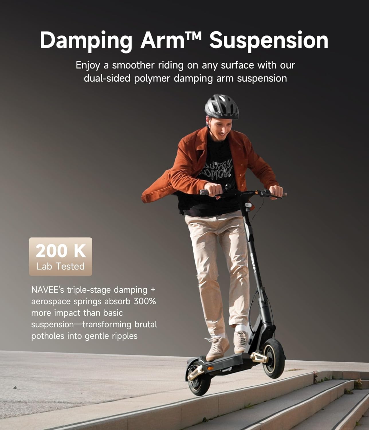 NAVEE GT3/ST3 Series Electric Scooter, 20/25 MPH Top Speed, 47/38/30 Miles Max Range, 1000W/1350W Motor with Dual Suspension, 10