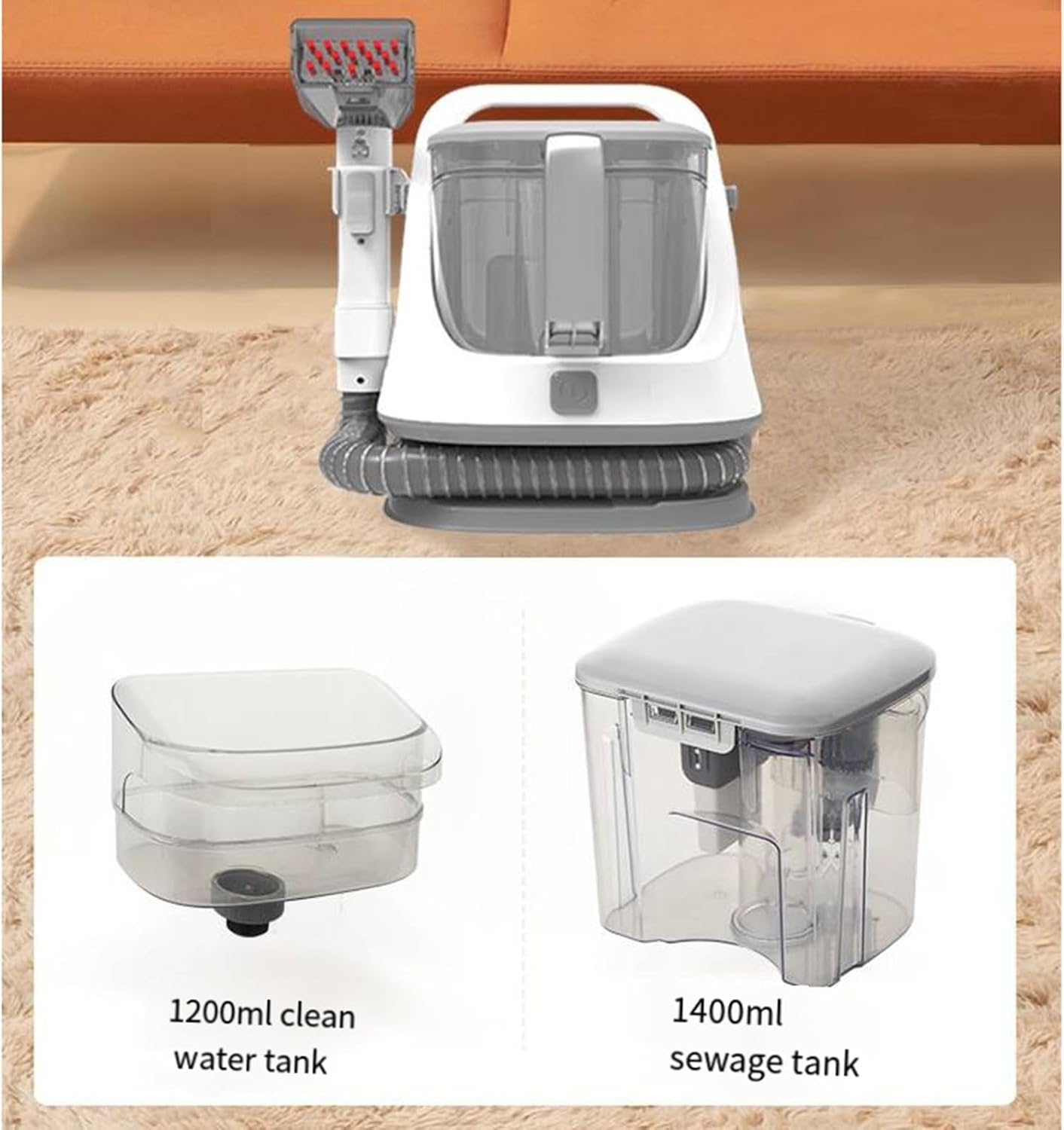 UILMLIO Fabric Cleaning Machine Sofa Carpet Curtain Cleaning Machine Household Small Vacuum Cleaner Multi-Functional Spray Washing Pumping Machine