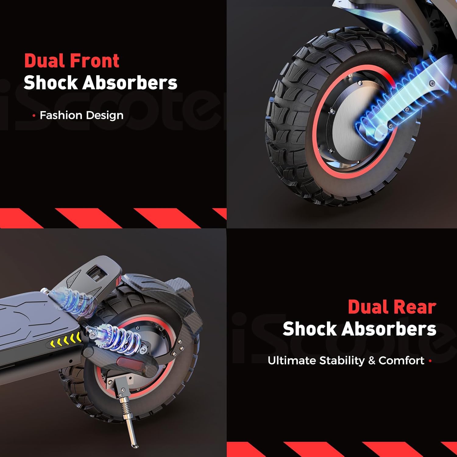 iScooter Electric Scooter Adults, 2000W/1000W Motor Up to 38/28 MPH Top Speed Escooter, 10/11