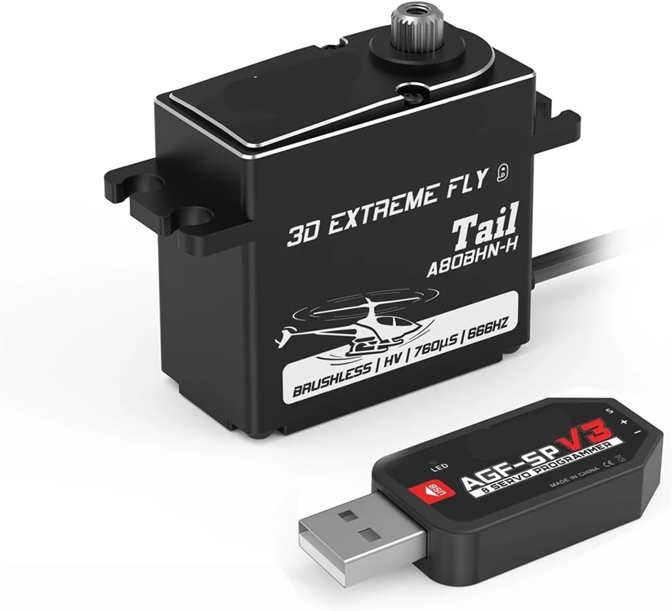 Metal Gears A80BHM-H A80BHN-H Aluminum Case 38KG 22KG HV Standard Brushless Cyclic Servo For 570-800 Class 1Pcs(A80BHN-H Tail set2)