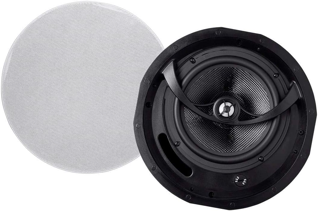 Monoprice Alpha 2-Way Ceiling Speakers - 6.5 Inch (Pair) Carbon Fiber