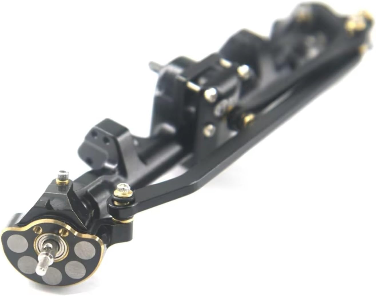 Compatible with SCX24 RC Cars Upgrade Parts Replacement Accessories Brass Front and Rear Axle with Steel Steering RC Front and Rear Axle