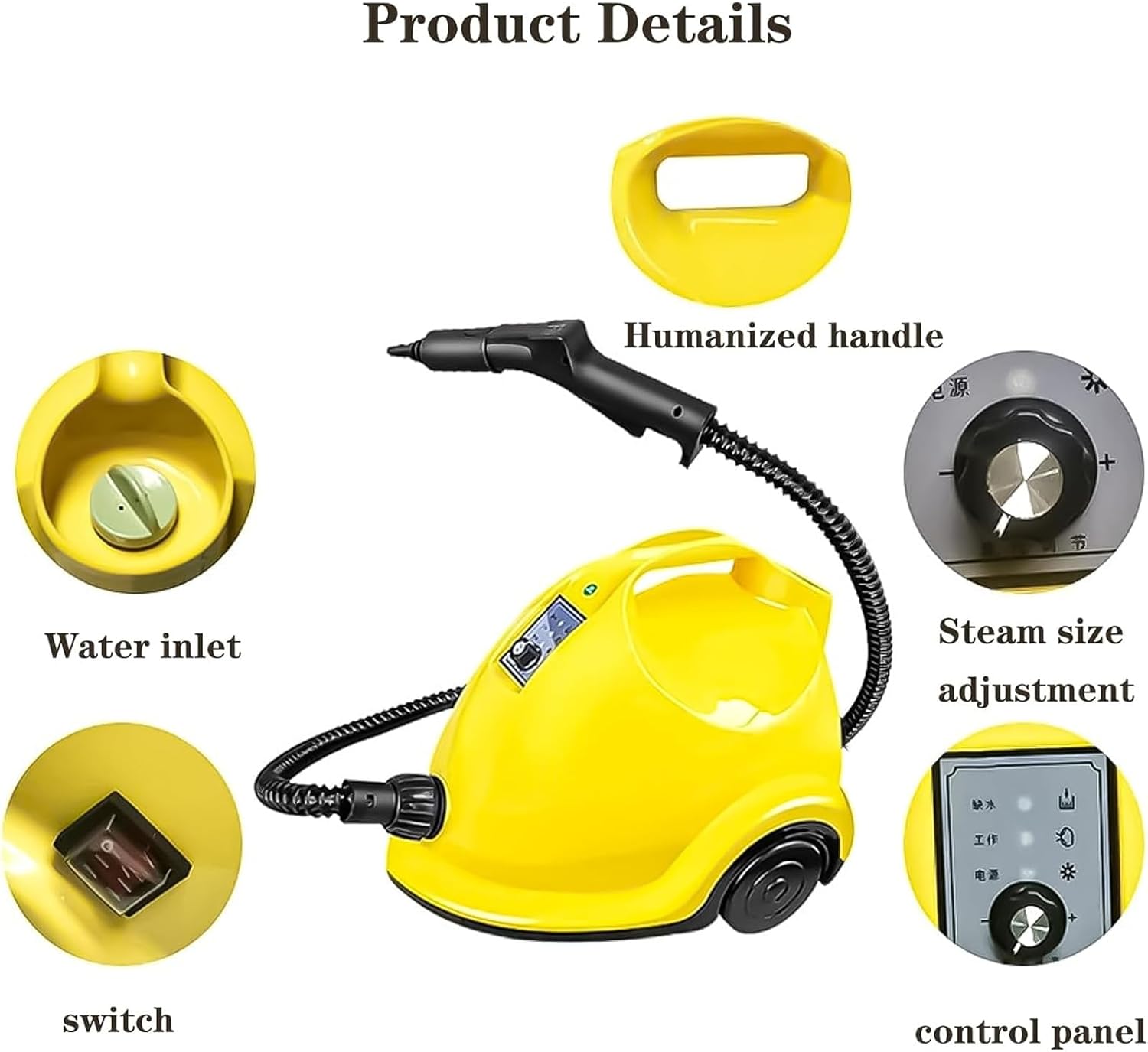 Steam Cleaner, Handheld, Can Remove Stains On Sofas, Kitchens, Curtains, Carpets, Windows and Other Surfaces