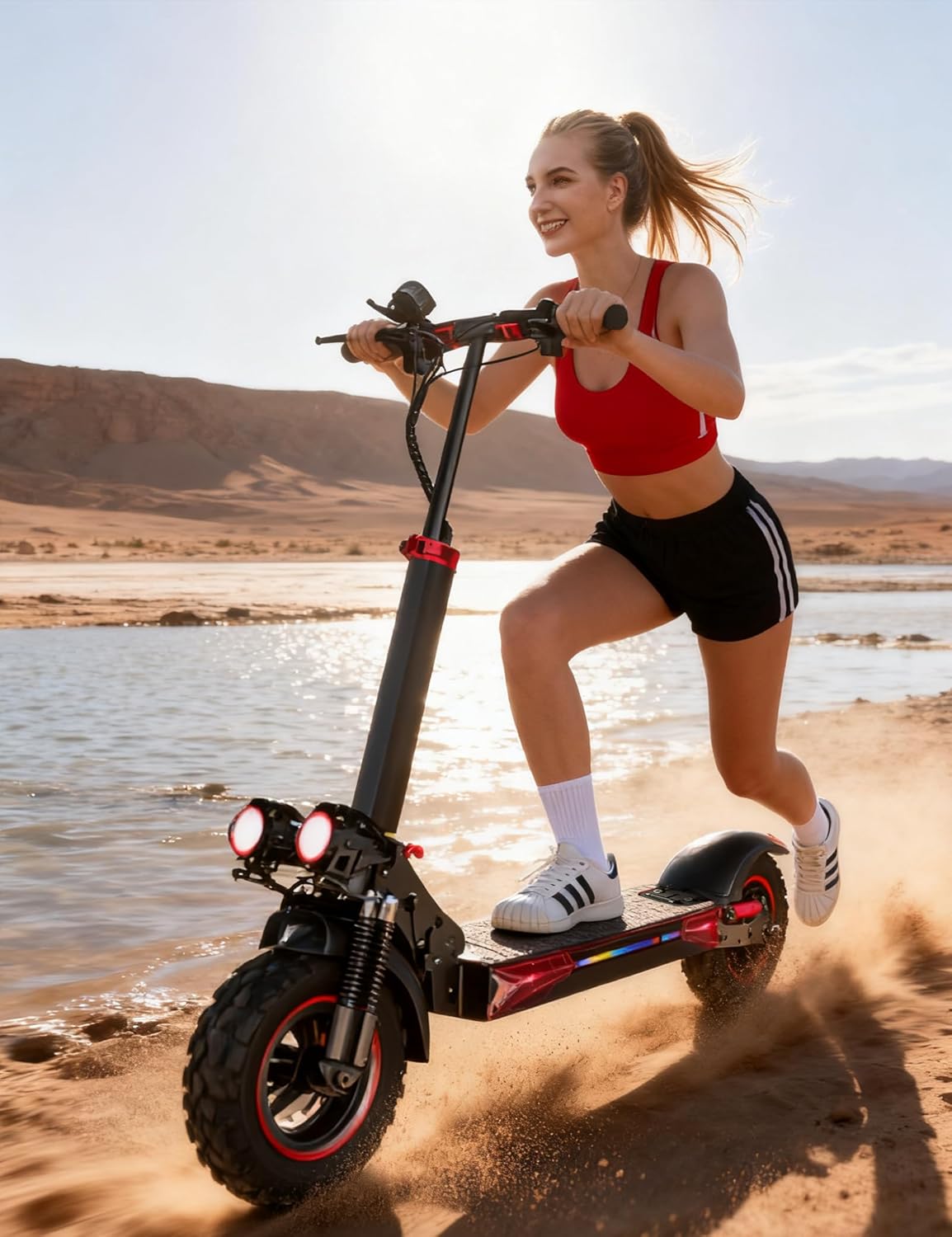 1200W Motor Electric Scooter Adults with Seat, 35 MPH Max Speed & 48V 18AH Big Battery Up to 33 Miles Range, 11