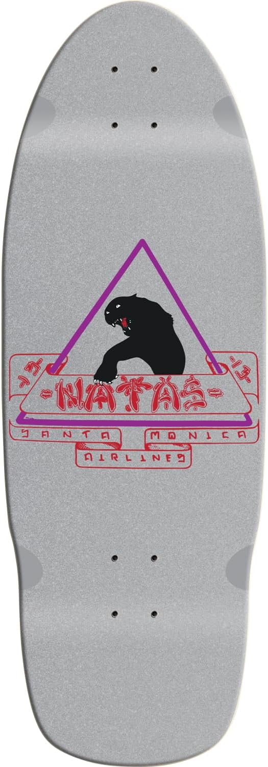 Sa​nta Mo​nica Airl​INES SM​A Natas Black Panther First Edition Skateboard Deck 10x29 Silver Dip - Assembled AS Complete Skateboard w Tool