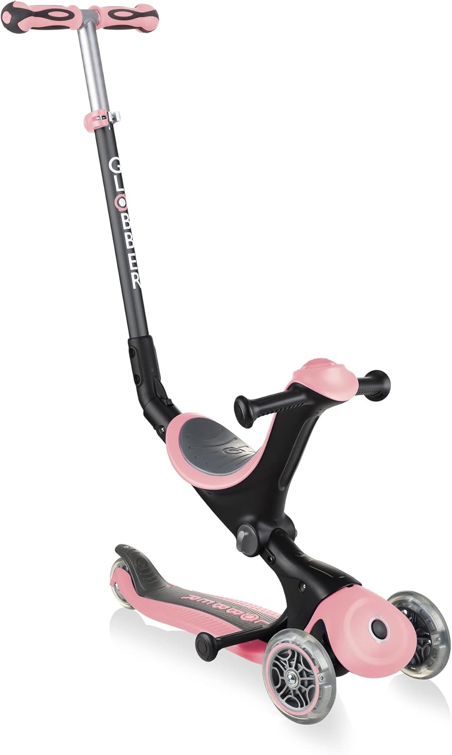 Globber - GO•UP Deluxe - 3 Wheel Evolutionary Scooter with Seat for Children Aged 15 m+ to 6 Years +