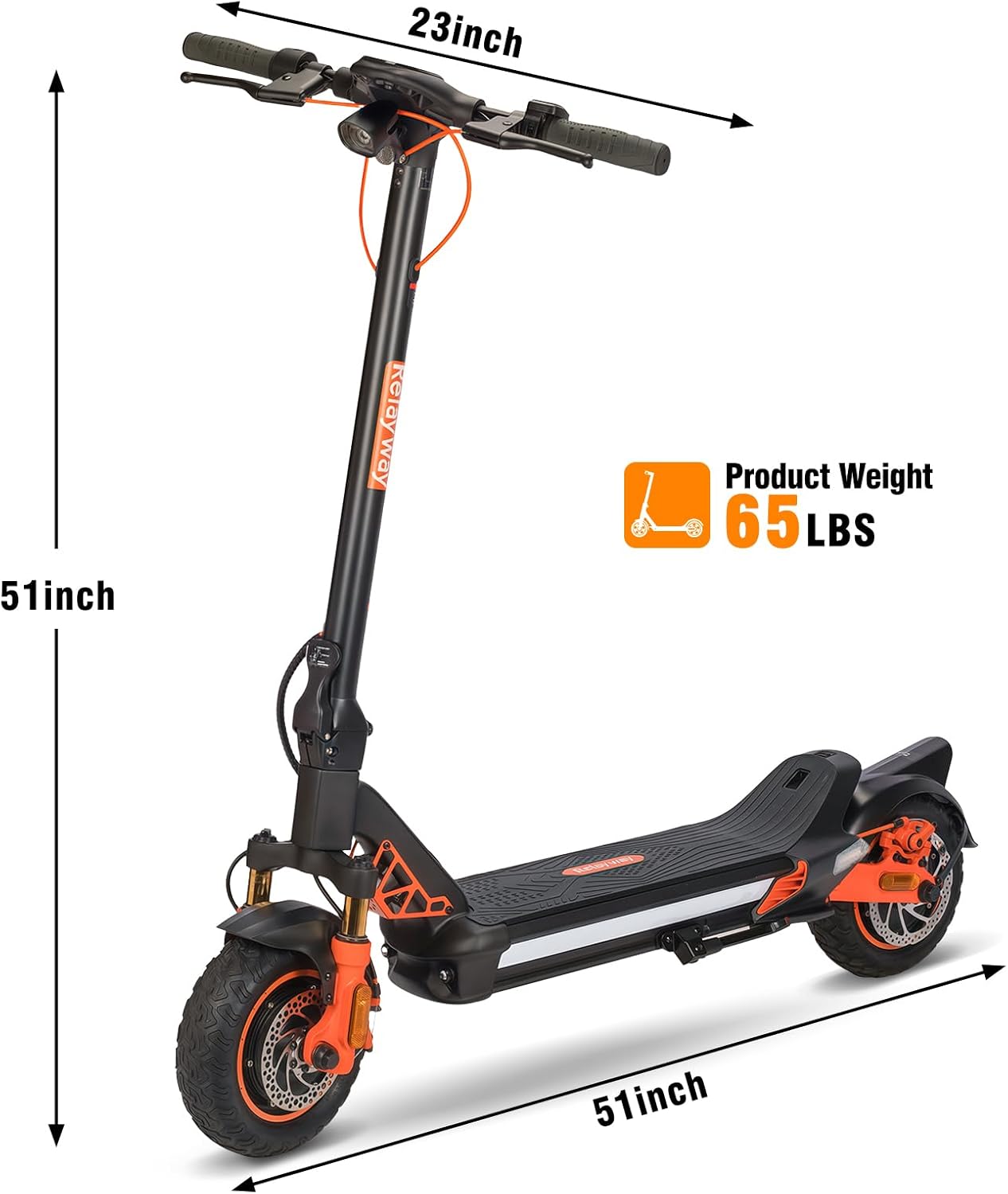 Off Road Electric Scooter Long Range, Fast Electric Scooter 30 Mph Speed, Heavy Duty 300+ lb Capacity & Dual Suspension