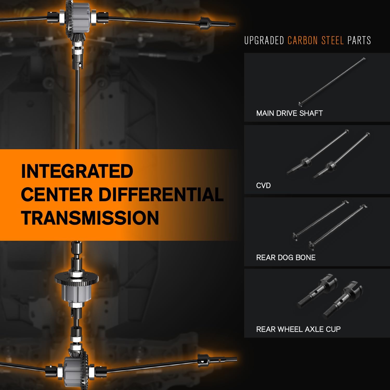 CROBOLL RLAARLO 1:10 Brushless RC Cars for Adults, 40+ mph Top Speed, 4X4 Off-Road Buggy, RTR Oil Filled Shocks Remote Control Racing Car