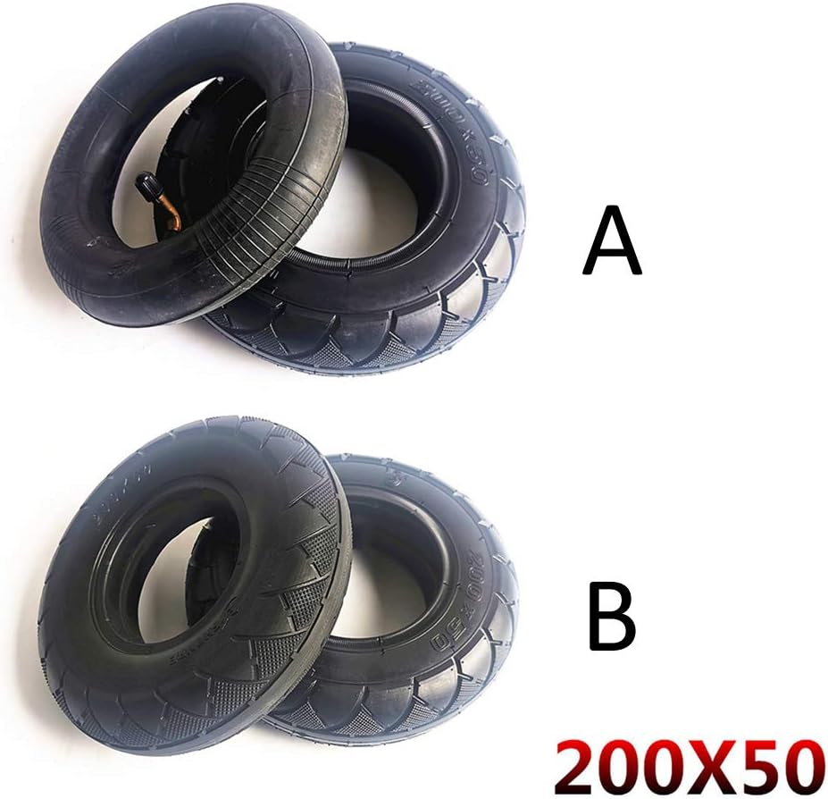 8-inch 200X50 Non-Slip Wear-Resistant Tires for Scooters, Inflatable and Solid Options Available (A)