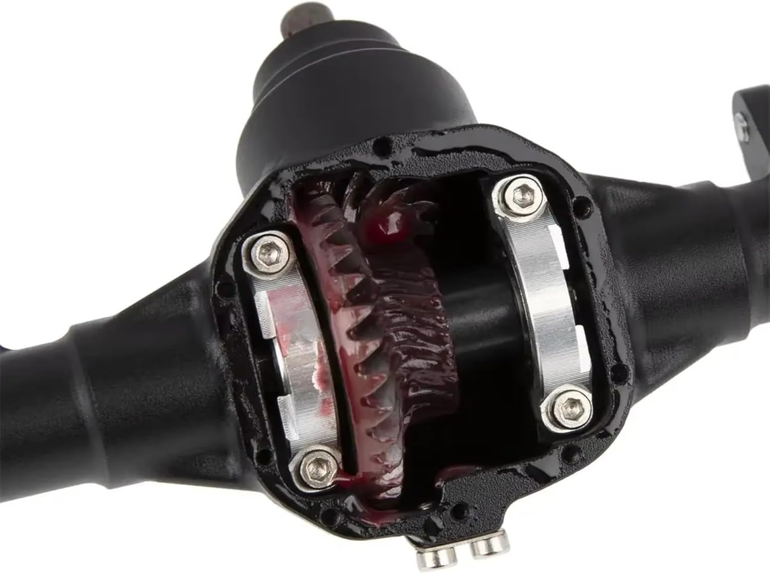 RC Axle Models For Axial For SCX10 II 90046 90047 For RGT 86100 1/10 CNC Aluminum Alloy Front Rear Straight Axle RC Crawler Car Parts(Silver)