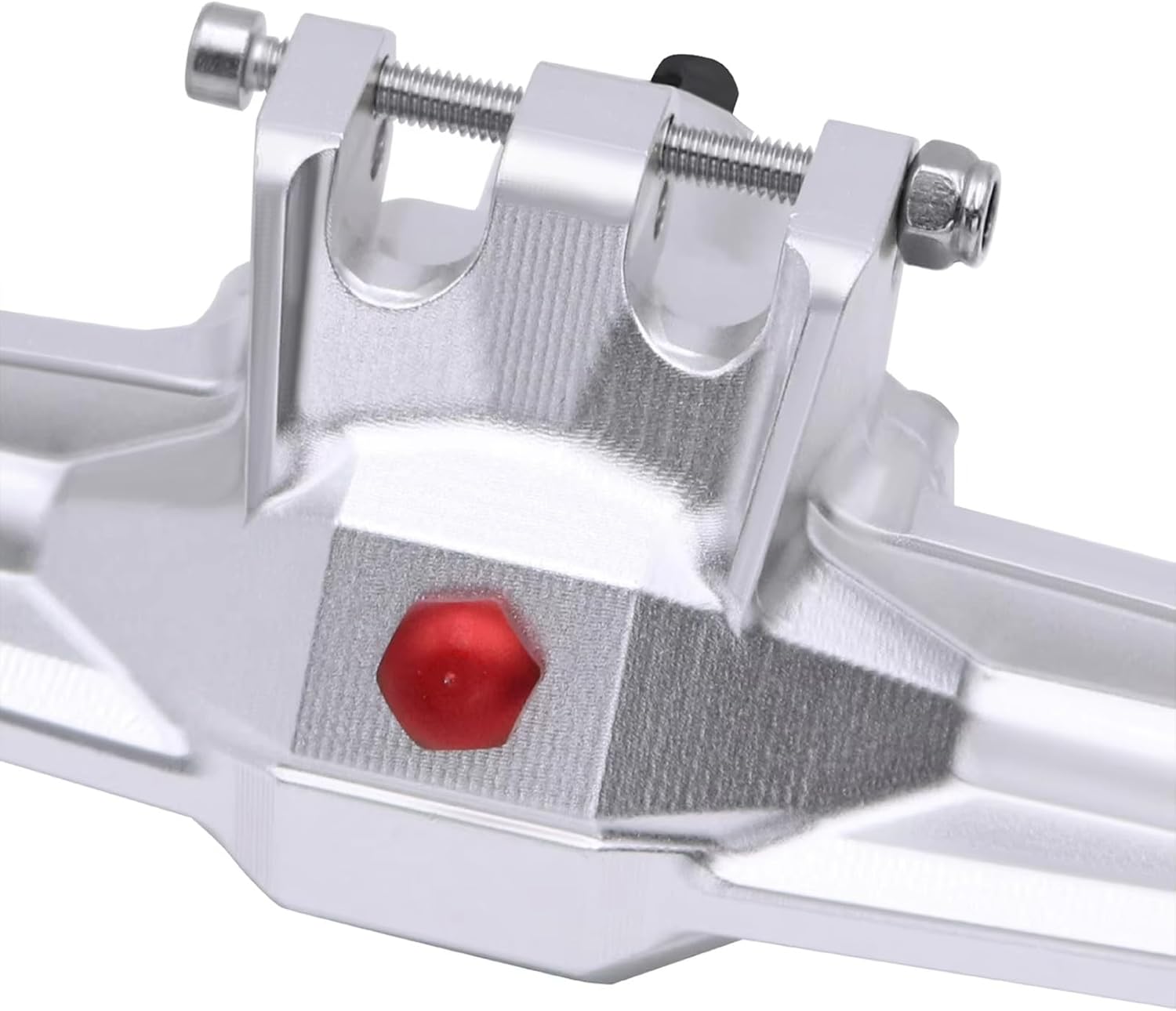 Compatible with Vanquish H10 1/10 RC Crawler Car Upgrade Parts CNC Aluminum Front Rear Straight Complete Axle Set RC Front and Rear Axle(Silver,1Set)