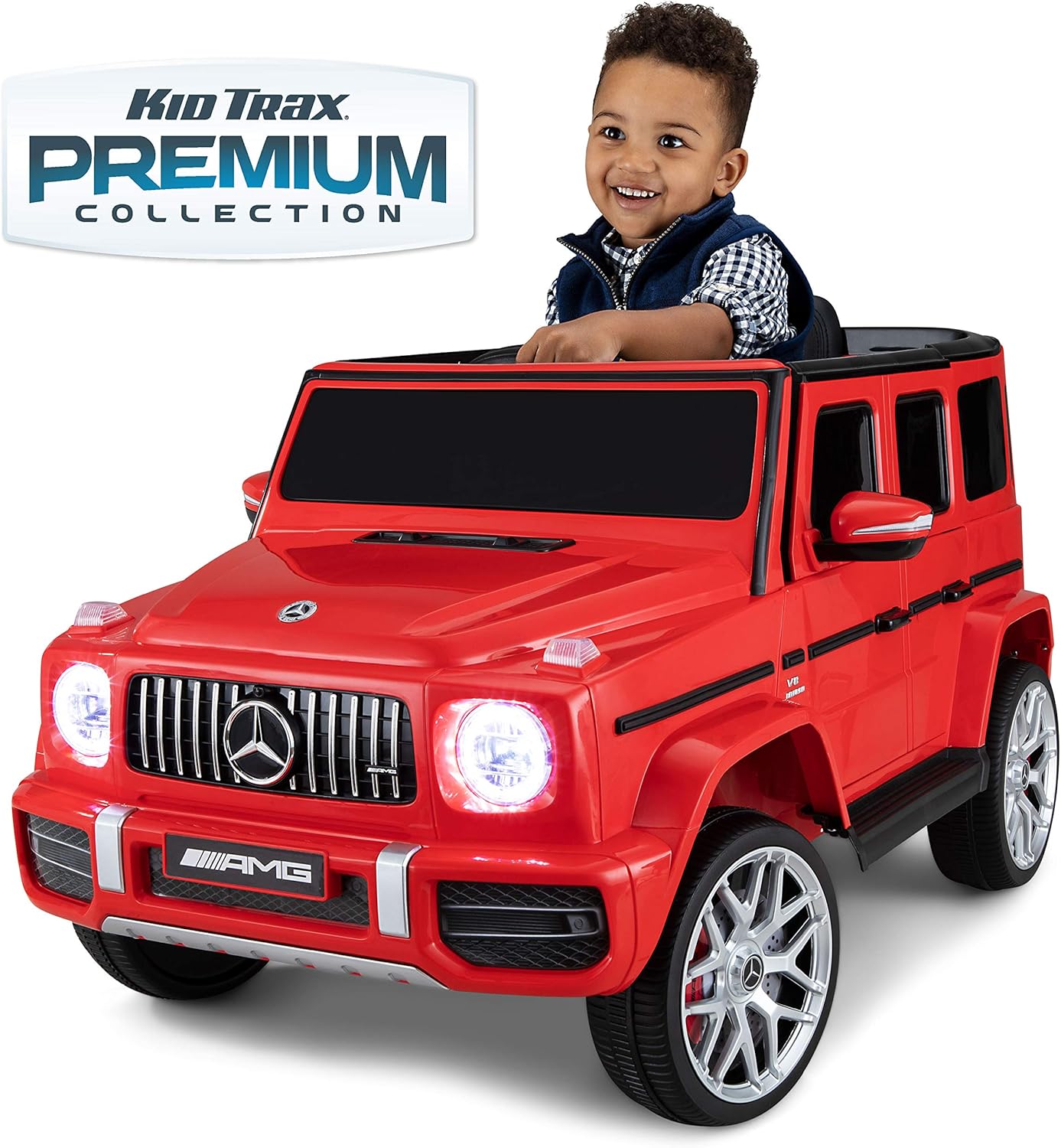 Kid Trax Electric Kids Luxury Mercedes Benz AMG G63 Car Ride-On Toy, 6 Volt Battery, Remote Control, Ages 3-5 Years, Red