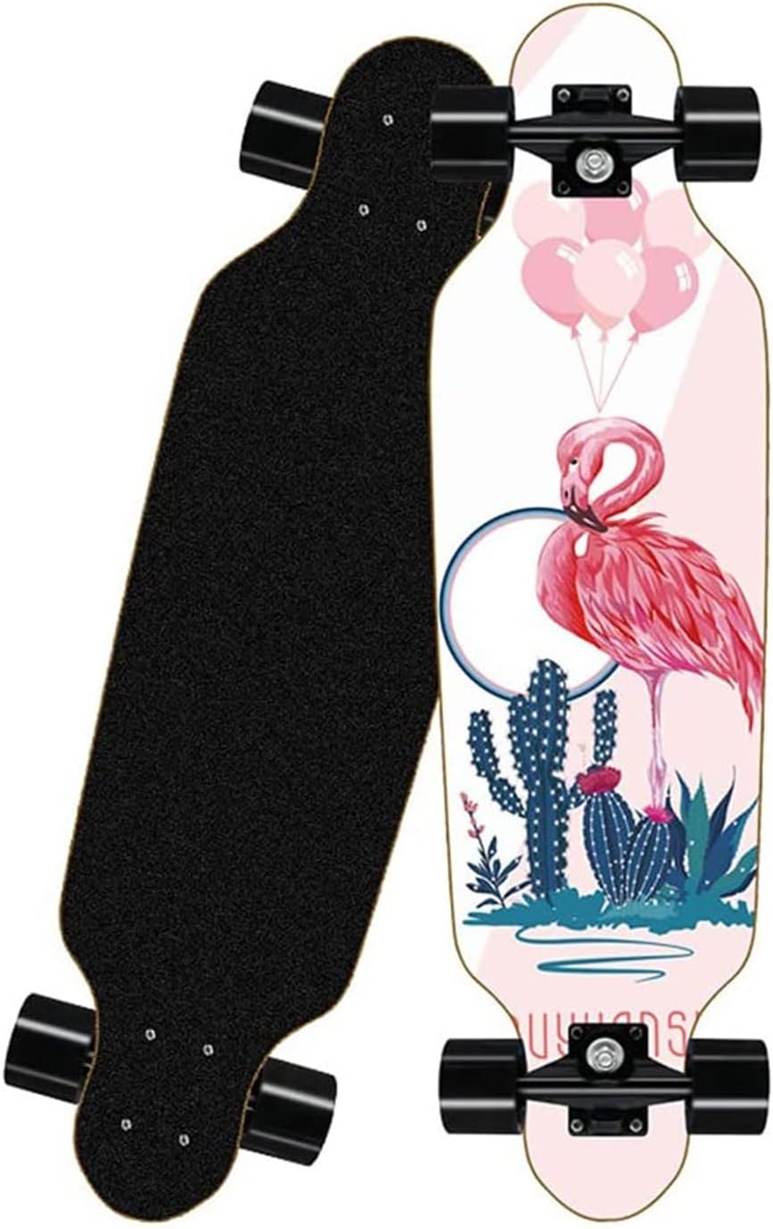 Skateboards for Beginners 31 Inch Complete Skateboard for Kids Teens Adults 7 Layer Canadian Maple Double Kick Deck Concave Trick Skateboard Suitable for Beginners