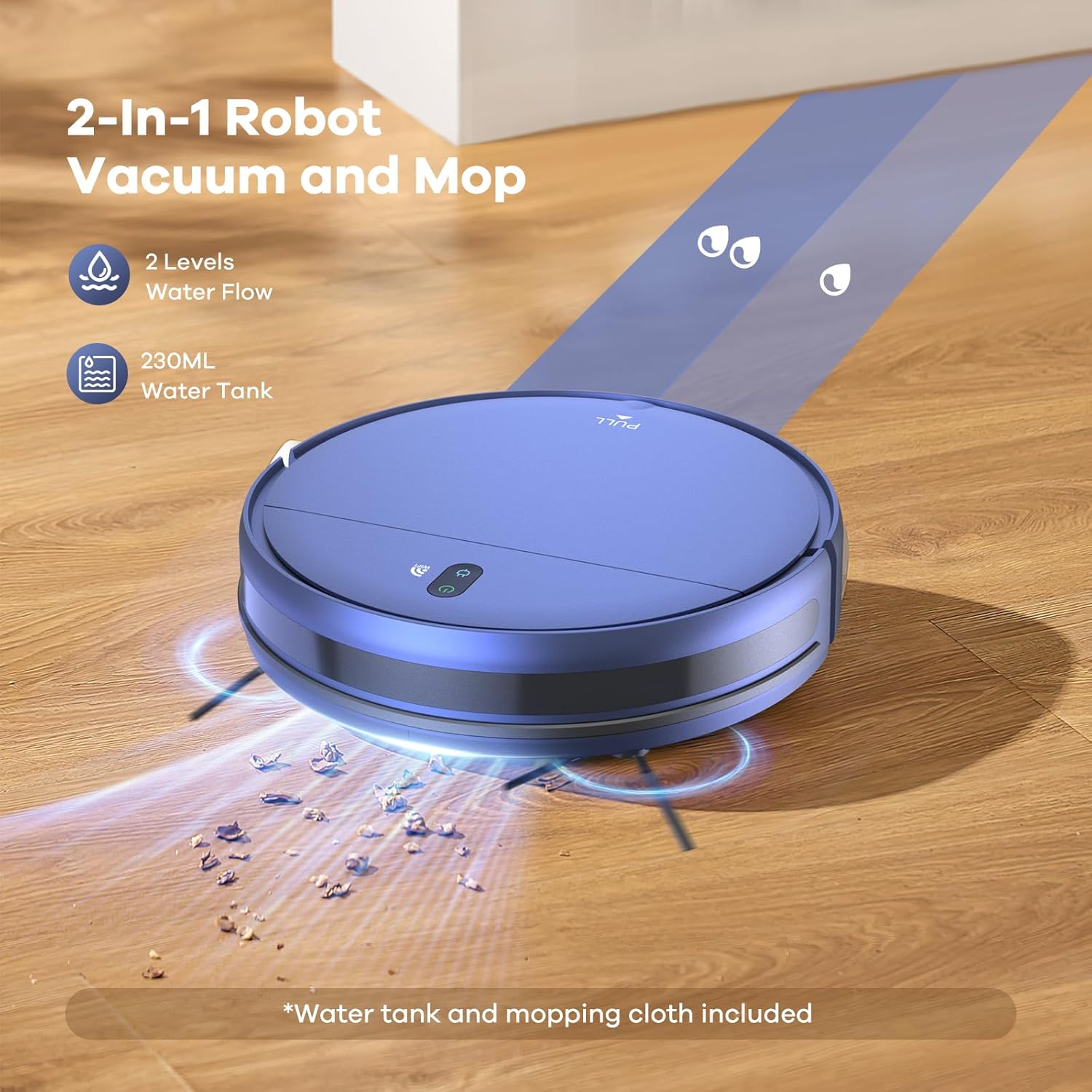 ZCWA Robot Vacuum and Mop Combo,2.4GHz WiFi Link Vacuum Robot