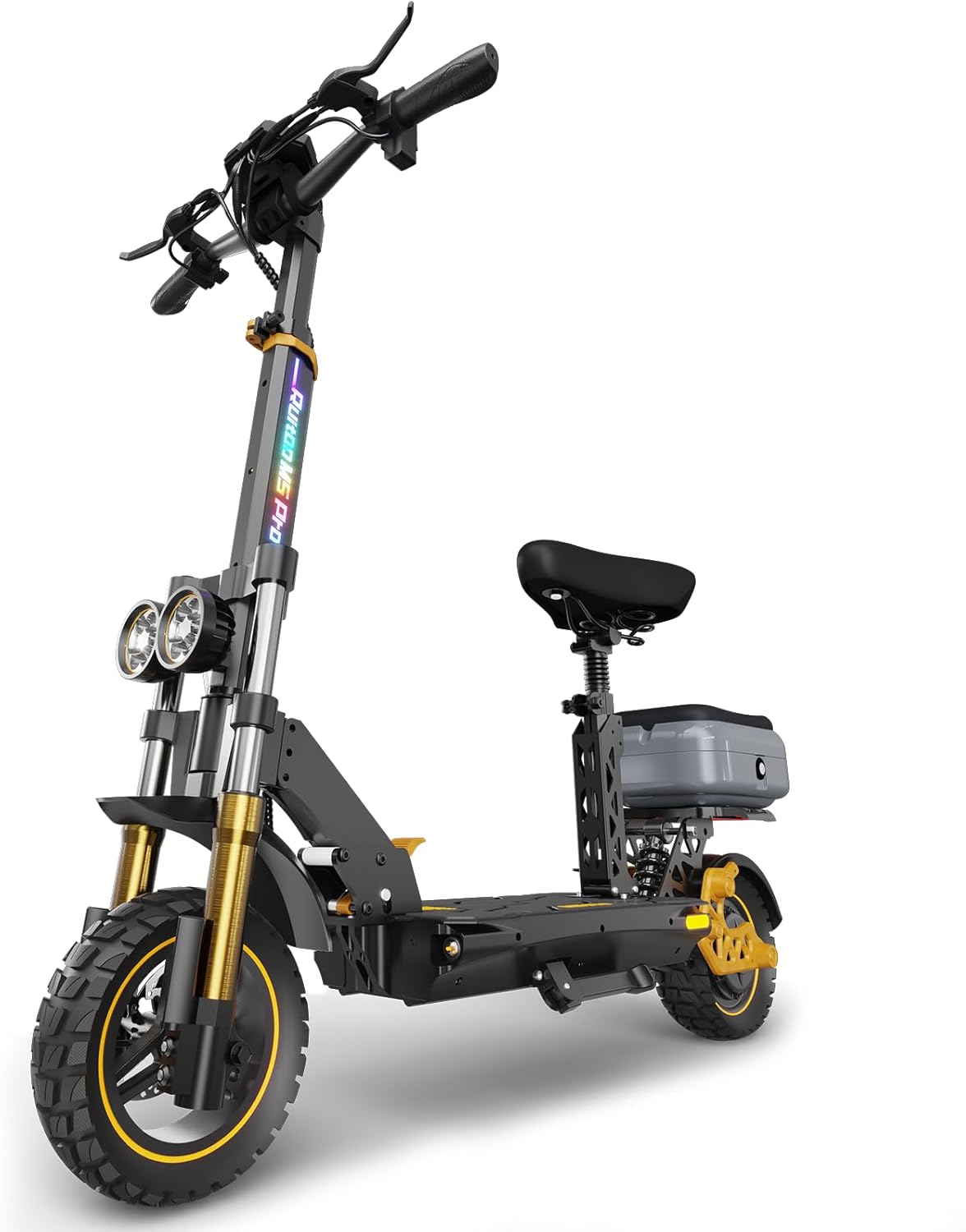 JUNLING Electric Scooter, 1600W Motor, 33 Mph Top Speed, 44 Miles Max Range, Dual Suspension Braking System