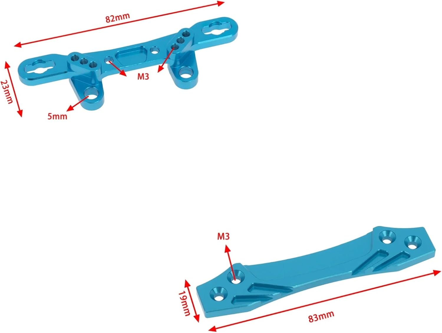 RC Toys Models For Tamiya For TT-02 1/10 RC Car Upgrade Parts Metal Modification Accessory Kit Suspension Arms Steering(Blue)