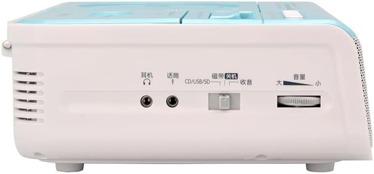 Portable CD Boombox with AM/FM Stereo Radio Blue | CD/MP3/WMA/Tape Compatible | LCD Display | AUX Port Supported | USB/SD Card Socket 31500000mm