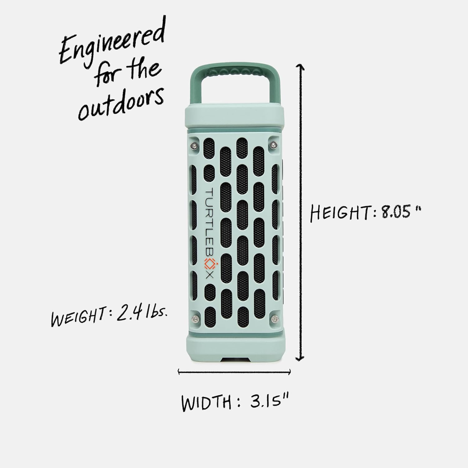 Turtlebox Ranger: Loud! Outdoor Portable Bluetooth 5.4 Speaker | Rugged, Waterproof, Ultra-Portable | Plays to 105db, Deep Bass, Shockproof, Unlimited Pairing for Full Stereo Experience, River Rock