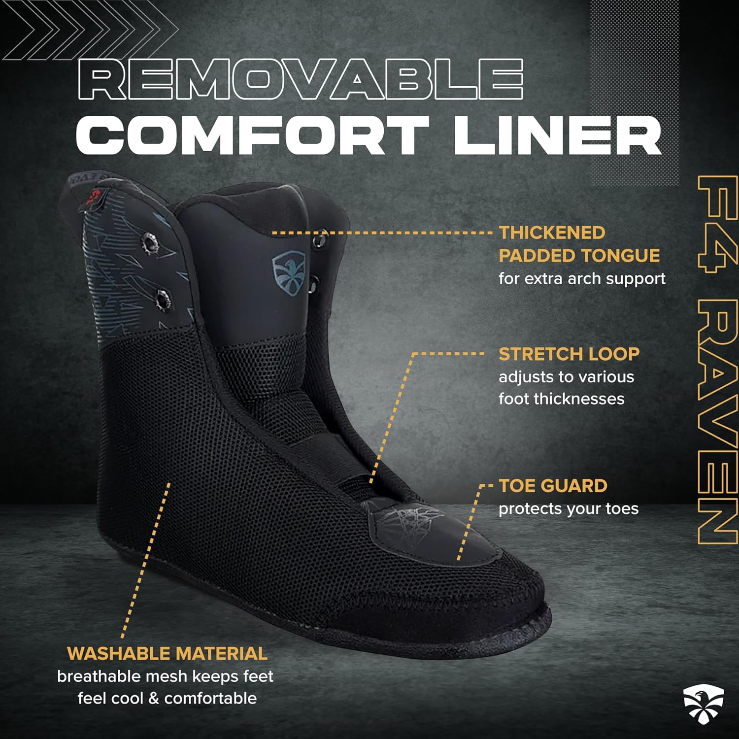 Flying Eagle F4 Raven Freeskate - Adult Inline Skates Men, Inline Speed Skates Men, Inline Roller Skates for Men, Women Inline Skates, Street Inline Skates Men, Adult Roller Blades